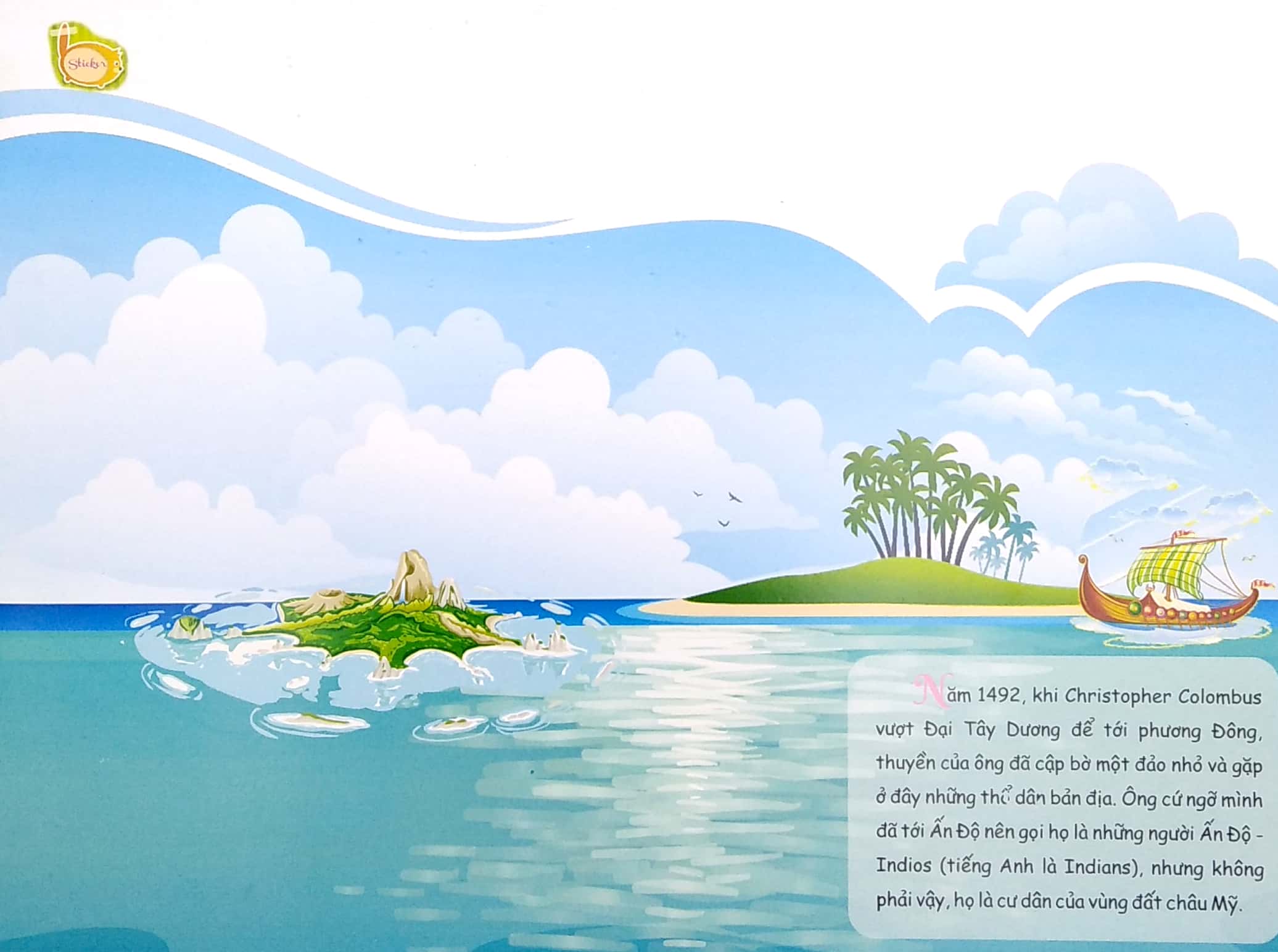 sticker khám phá thế giới - người mỹ bản địa ở hoa kỳ