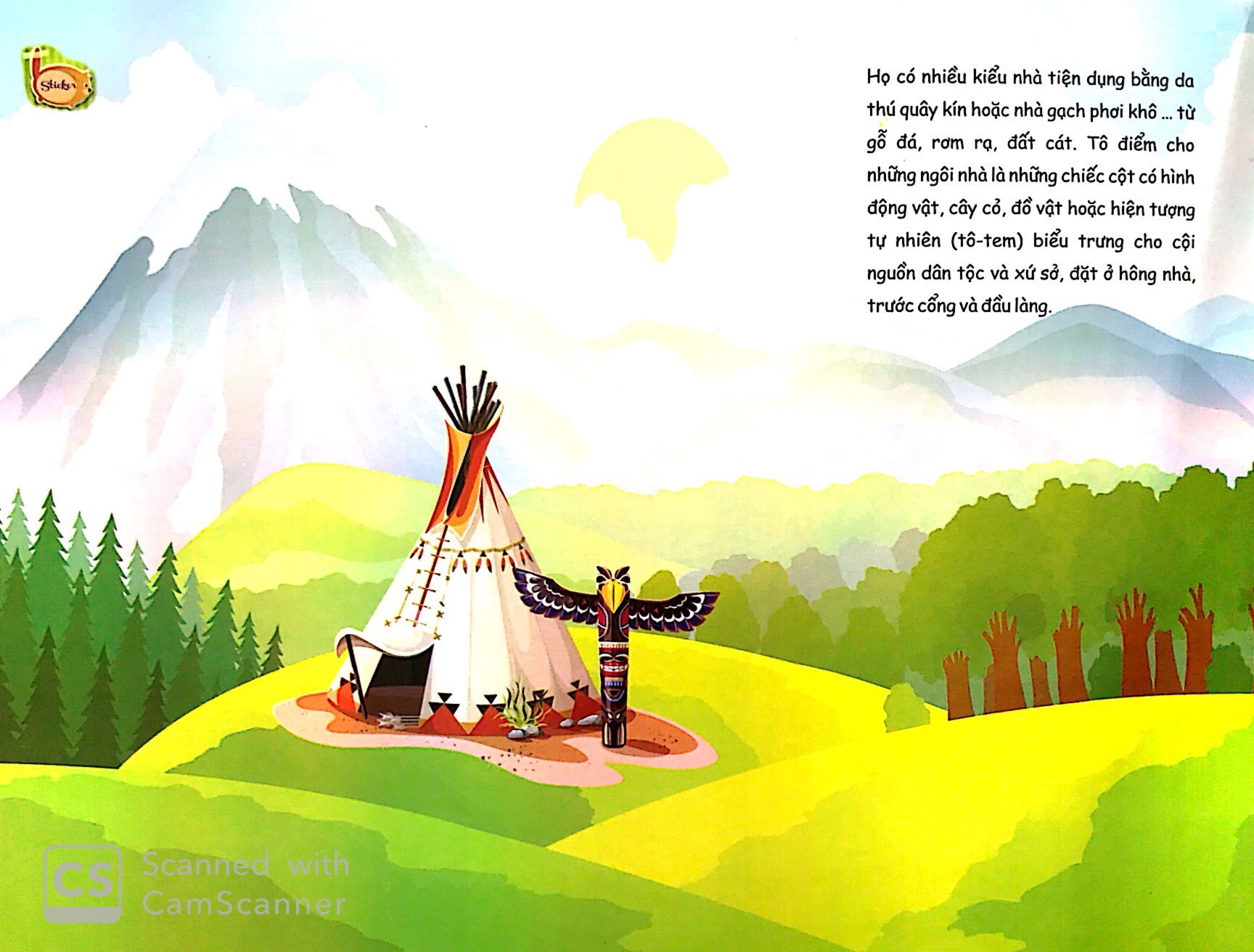 sticker khám phá thế giới - người mỹ bản địa ở hoa kỳ - native american indians