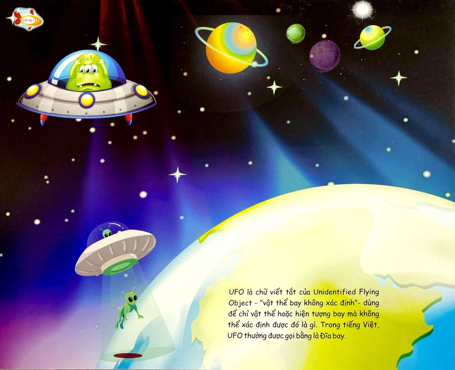 sticker khám phá thế giới - ufo người ngoài hành tinh - ufo aliens
