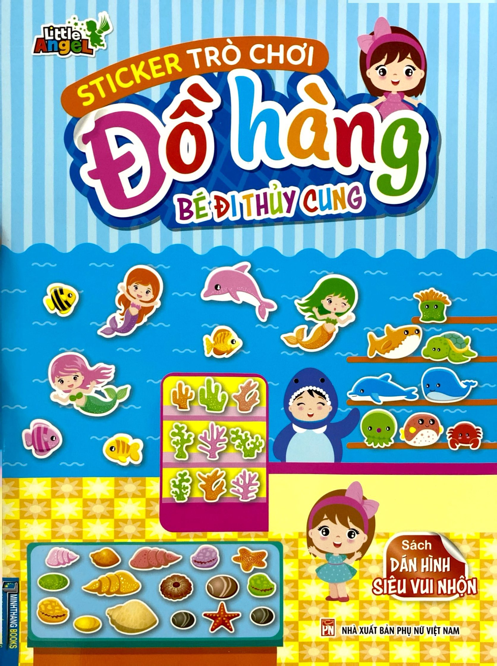 sticker trò chơi đồ hàng - bé đi thủy cung (sách dán hình siêu vui nhộn)