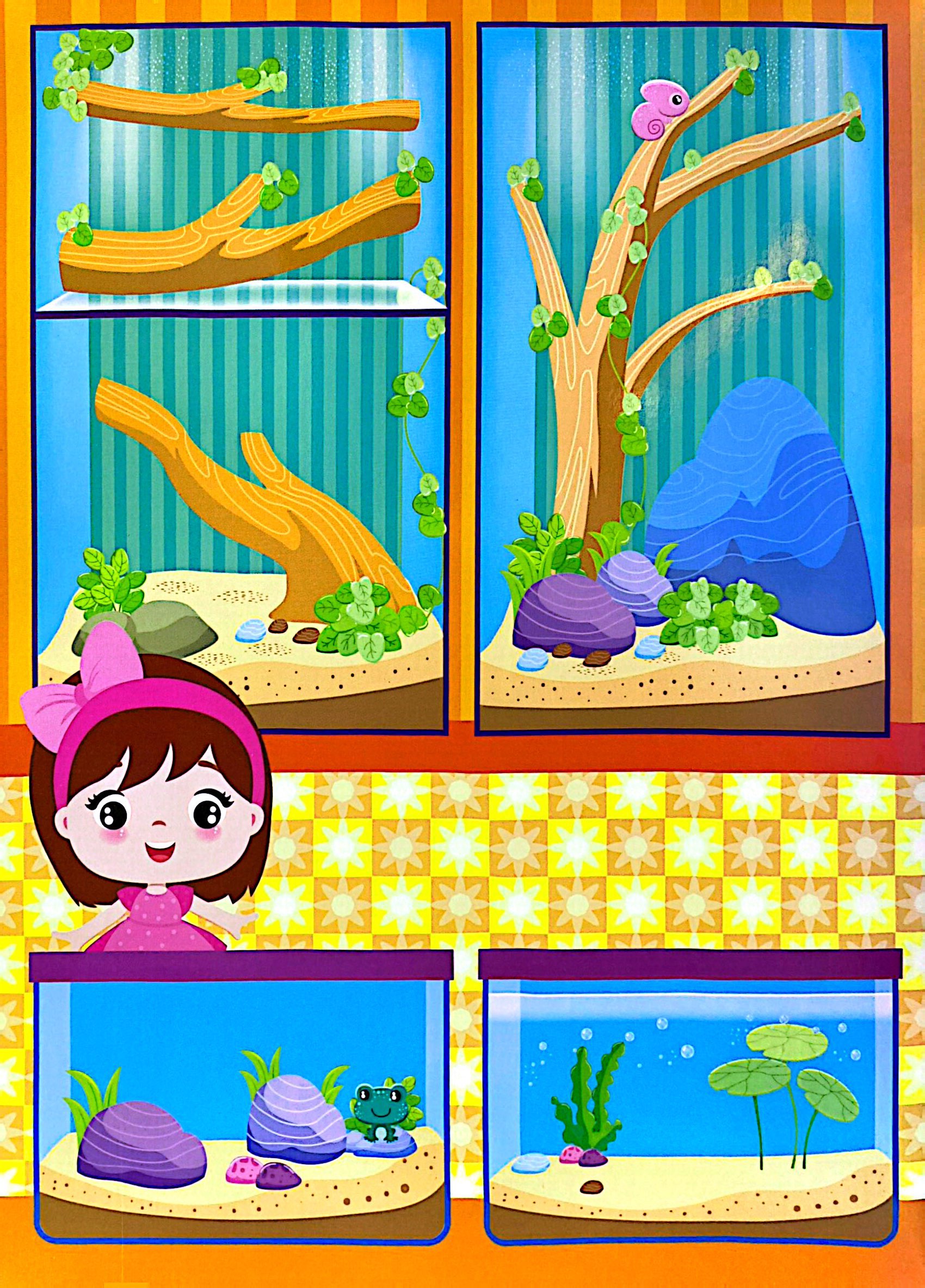 sticker trò chơi đồ hàng - bé đi thủy cung (sách dán hình siêu vui nhộn)