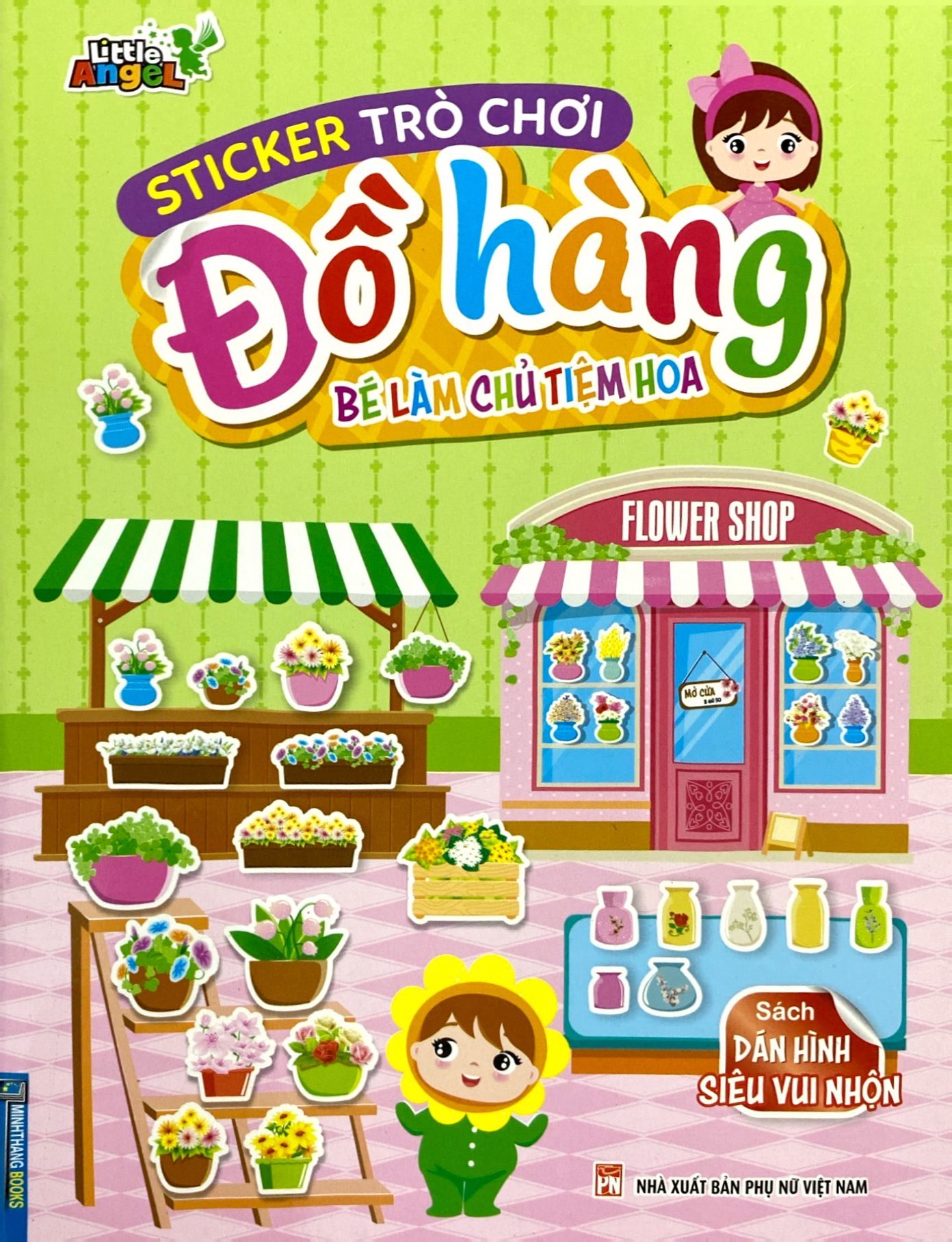 sticker trò chơi đồ hàng - bé làm chủ tiệm hoa (sách dán hình siêu vui nhộn)
