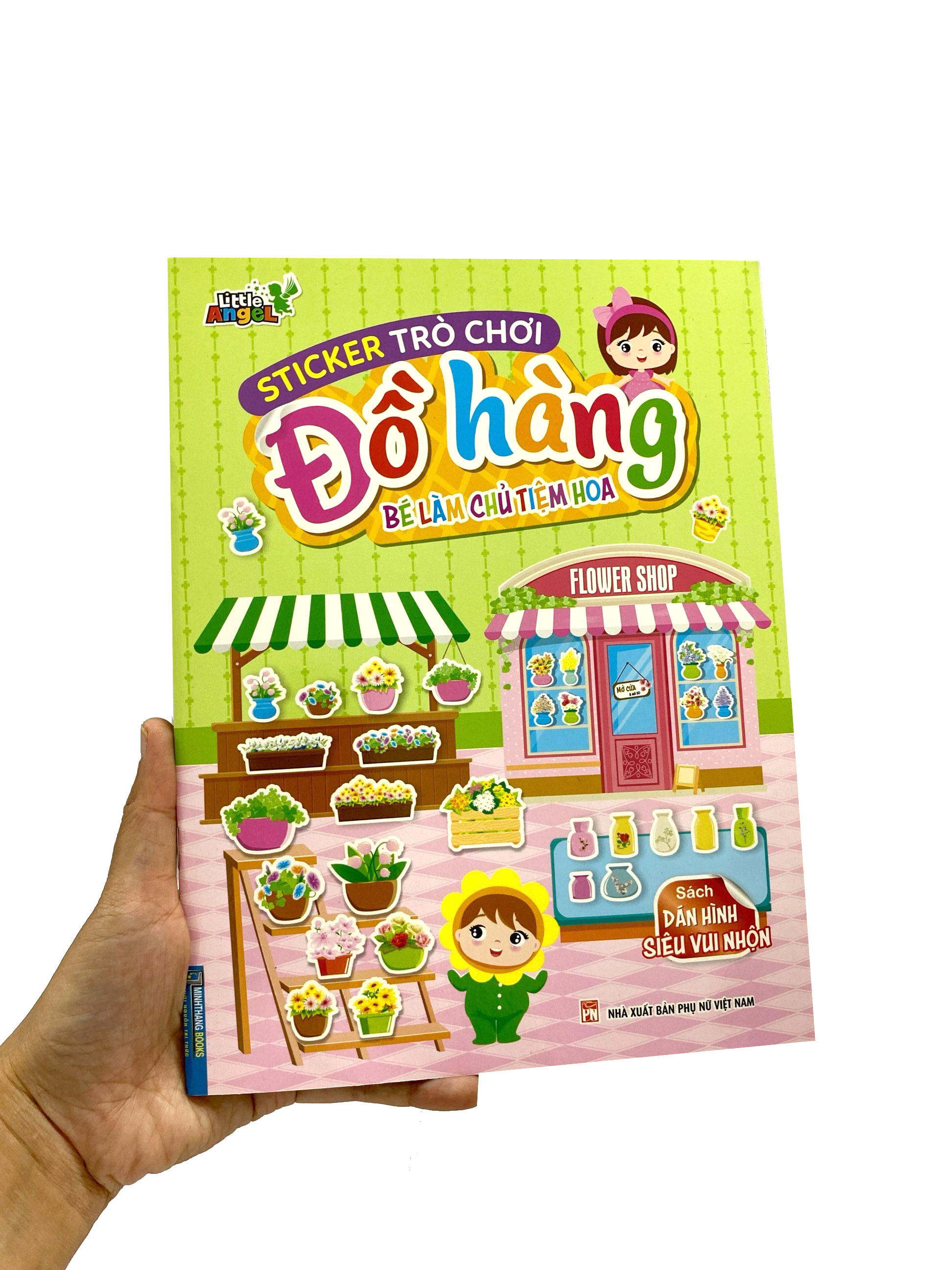 sticker trò chơi đồ hàng - bé làm chủ tiệm hoa (sách dán hình siêu vui nhộn)