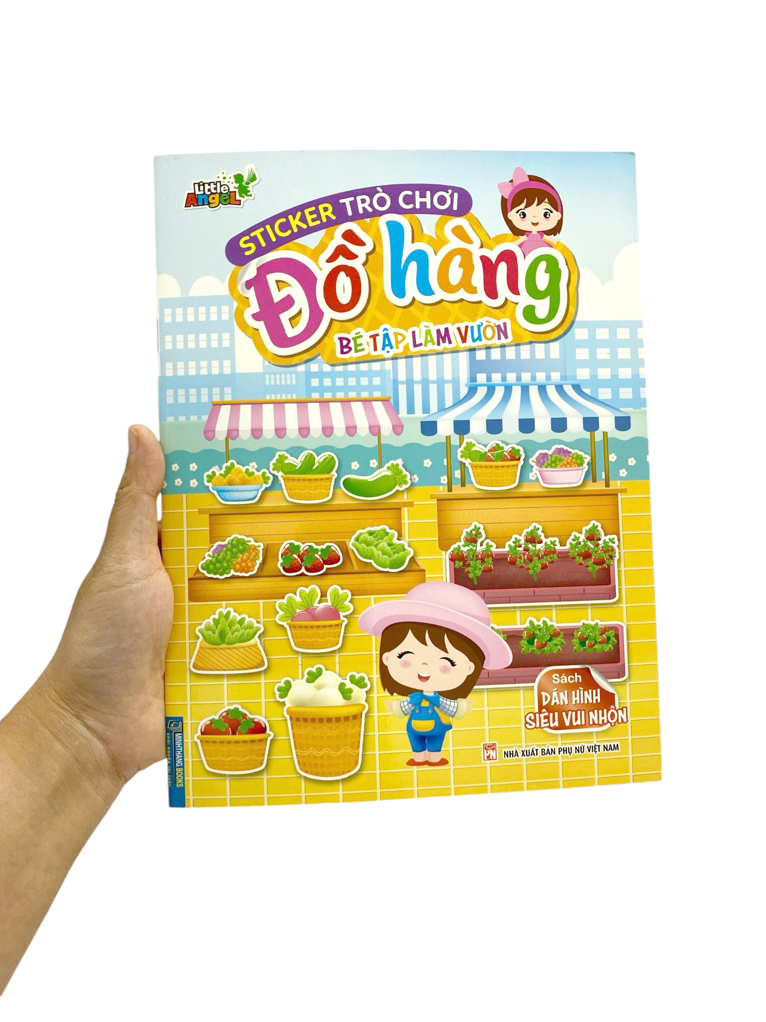 sticker trò chơi đồ hàng - bé tập làm vườn (sách dán hình siêu vui nhộn)