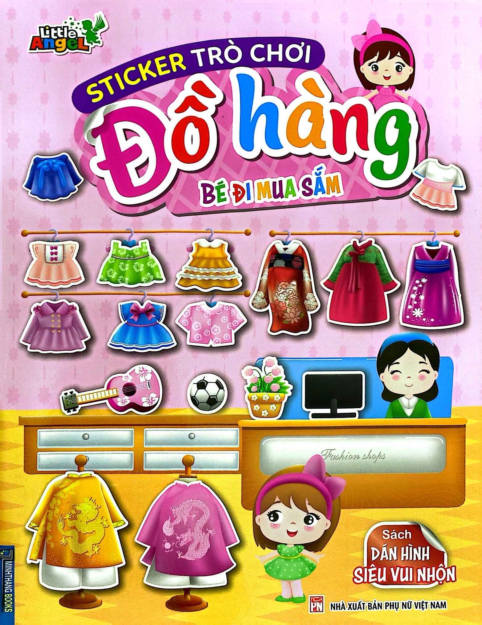 sticker trò chơi đồ hàng - dán hình siêu vui nhộn - bé đi mua sắm