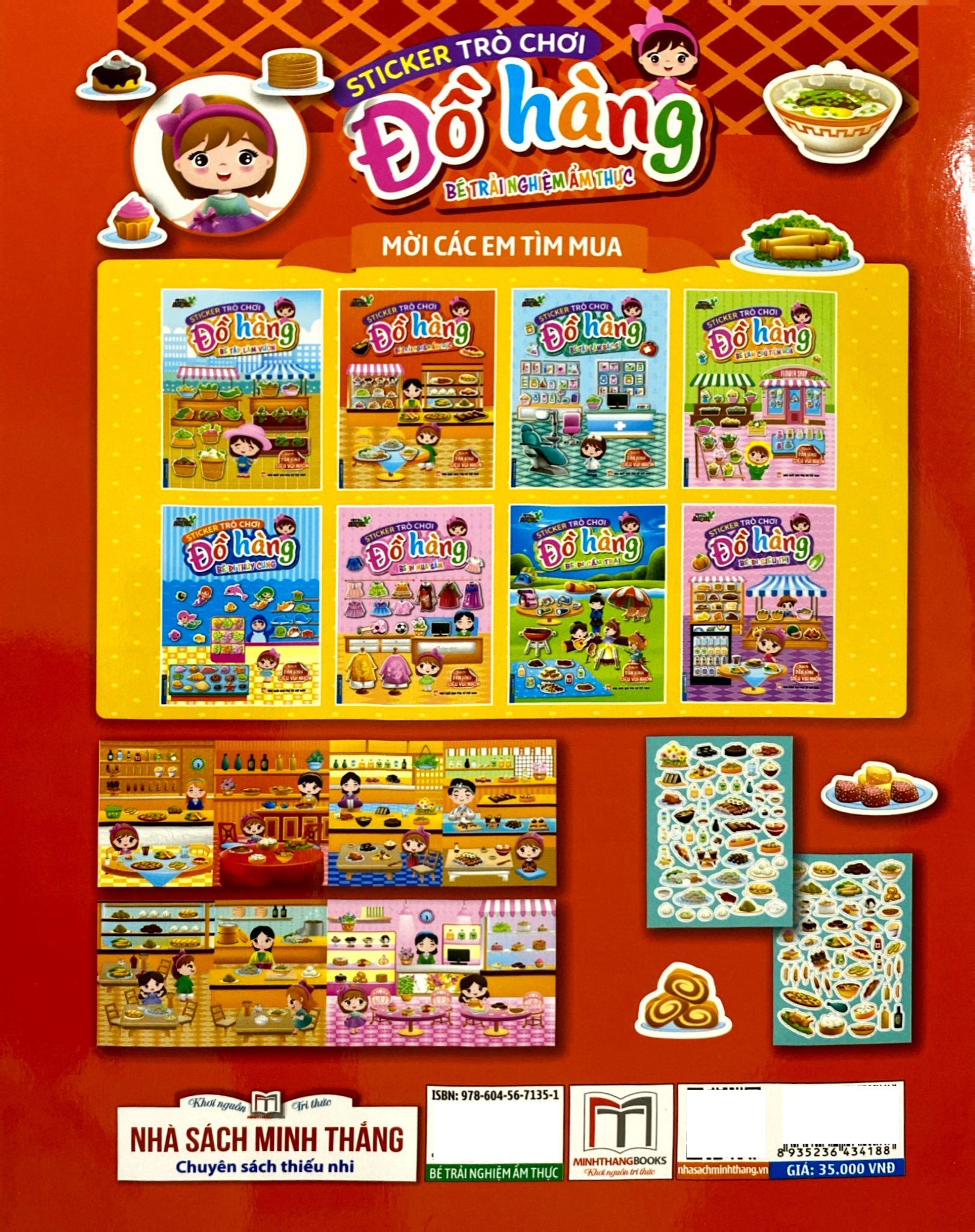 sticker trò chơi đồ hàng - dán hình siêu vui nhộn - bé trải nghiệm ẩm thực