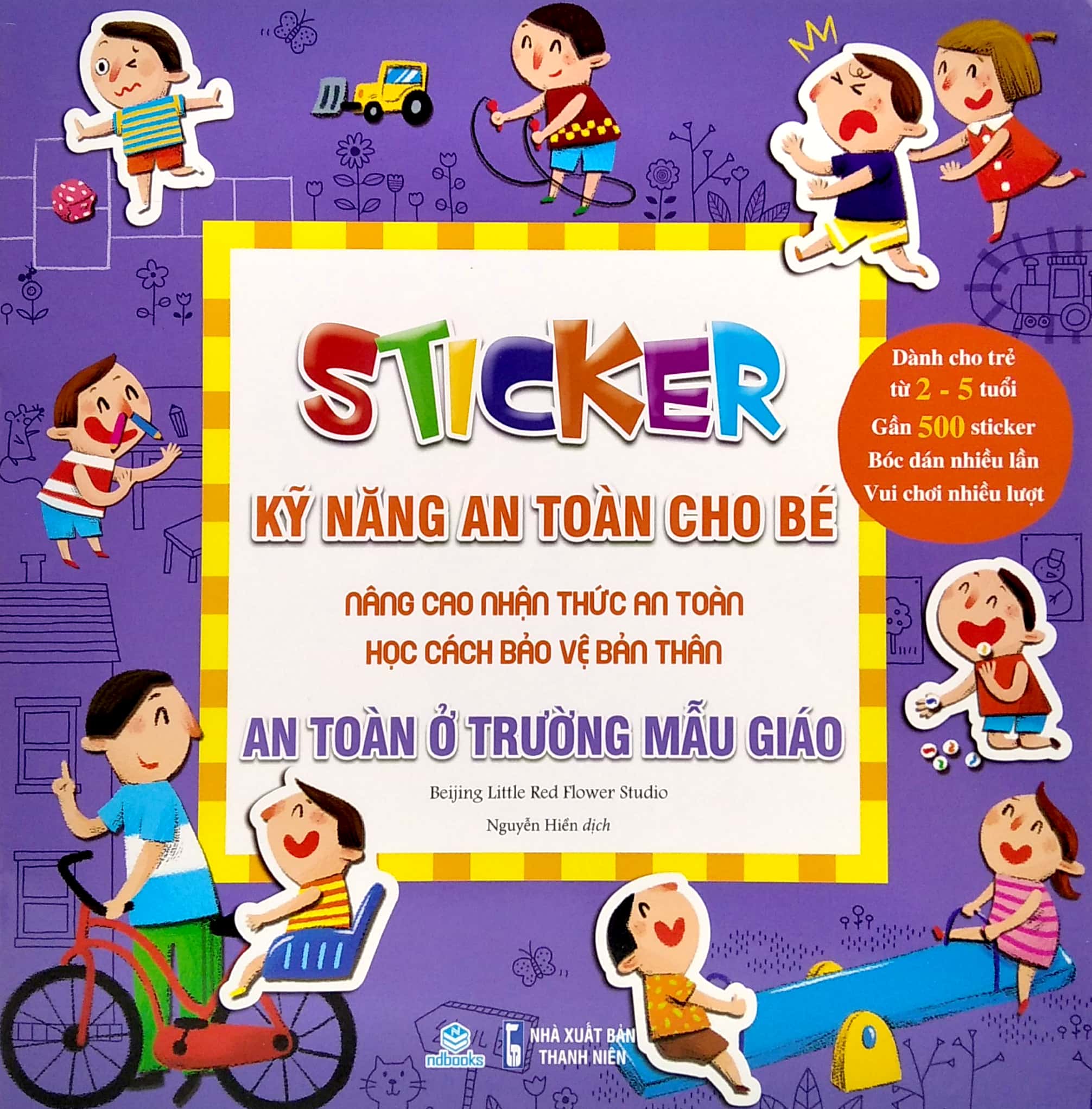 stickers kỹ năng an toàn cho bé - an toàn ở trường mẫu giáo