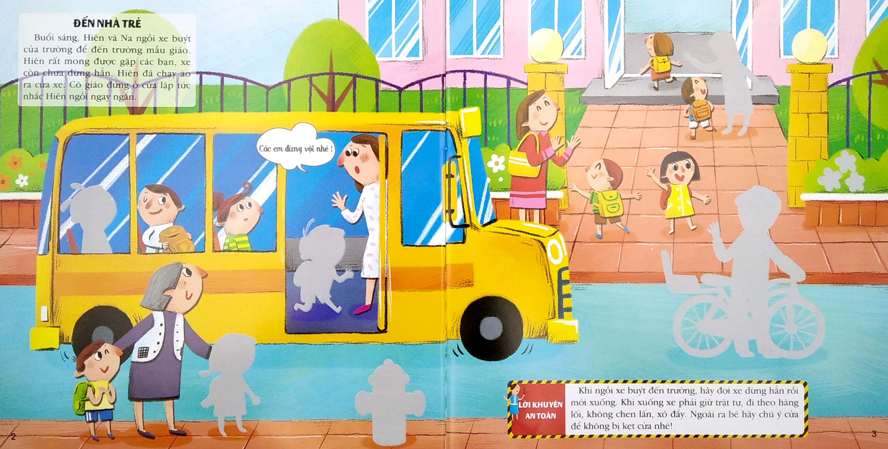 stickers kỹ năng an toàn cho bé - an toàn ở trường mẫu giáo