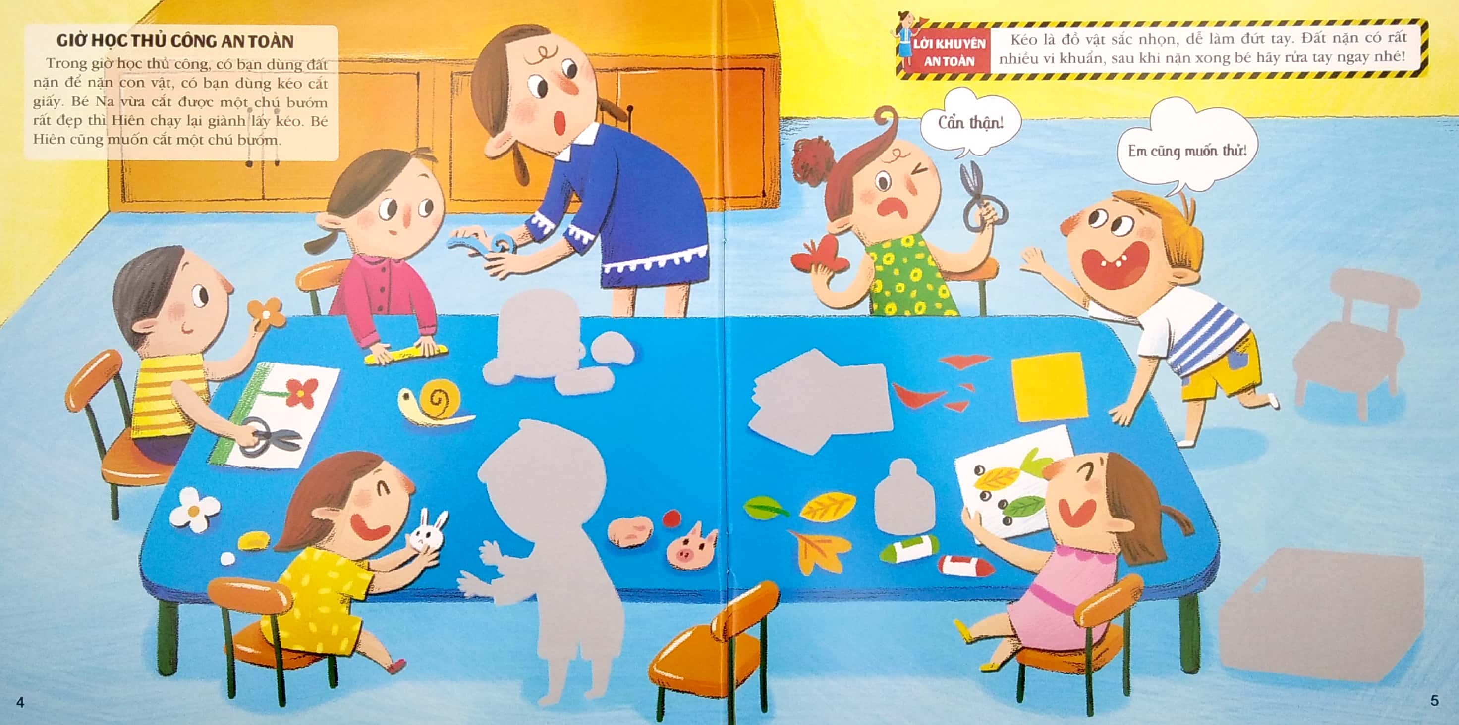 stickers kỹ năng an toàn cho bé - an toàn ở trường mẫu giáo