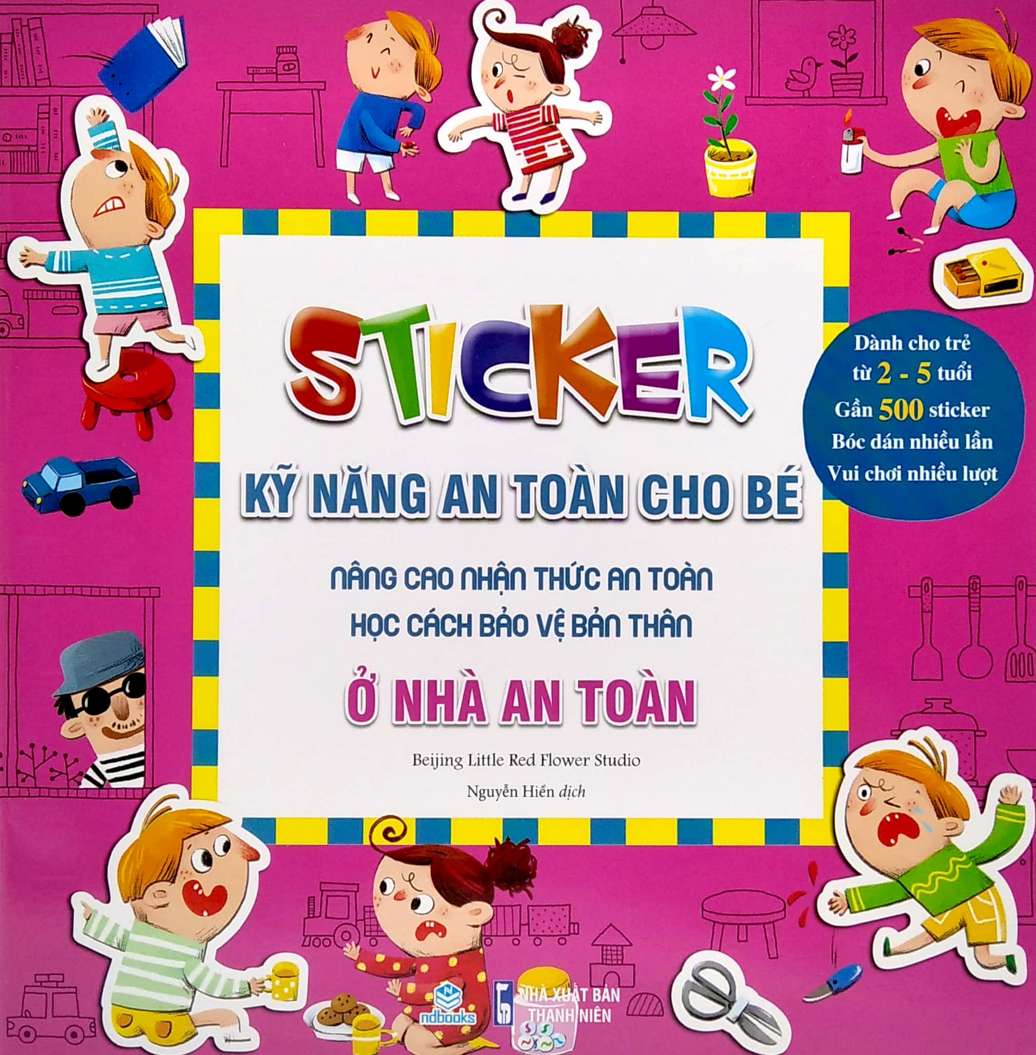 stickers kỹ năng an toàn cho bé - ở nhà an toàn