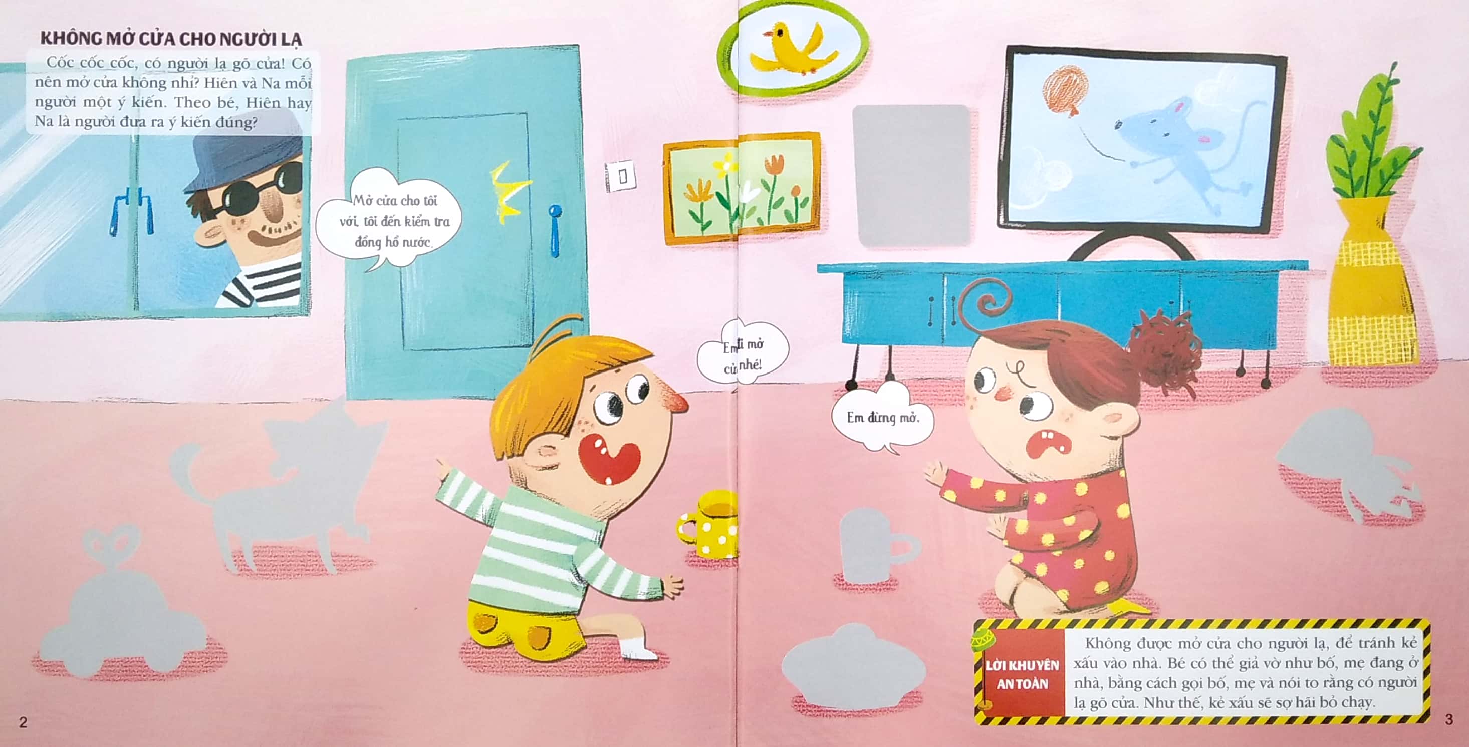 stickers kỹ năng an toàn cho bé - ở nhà an toàn