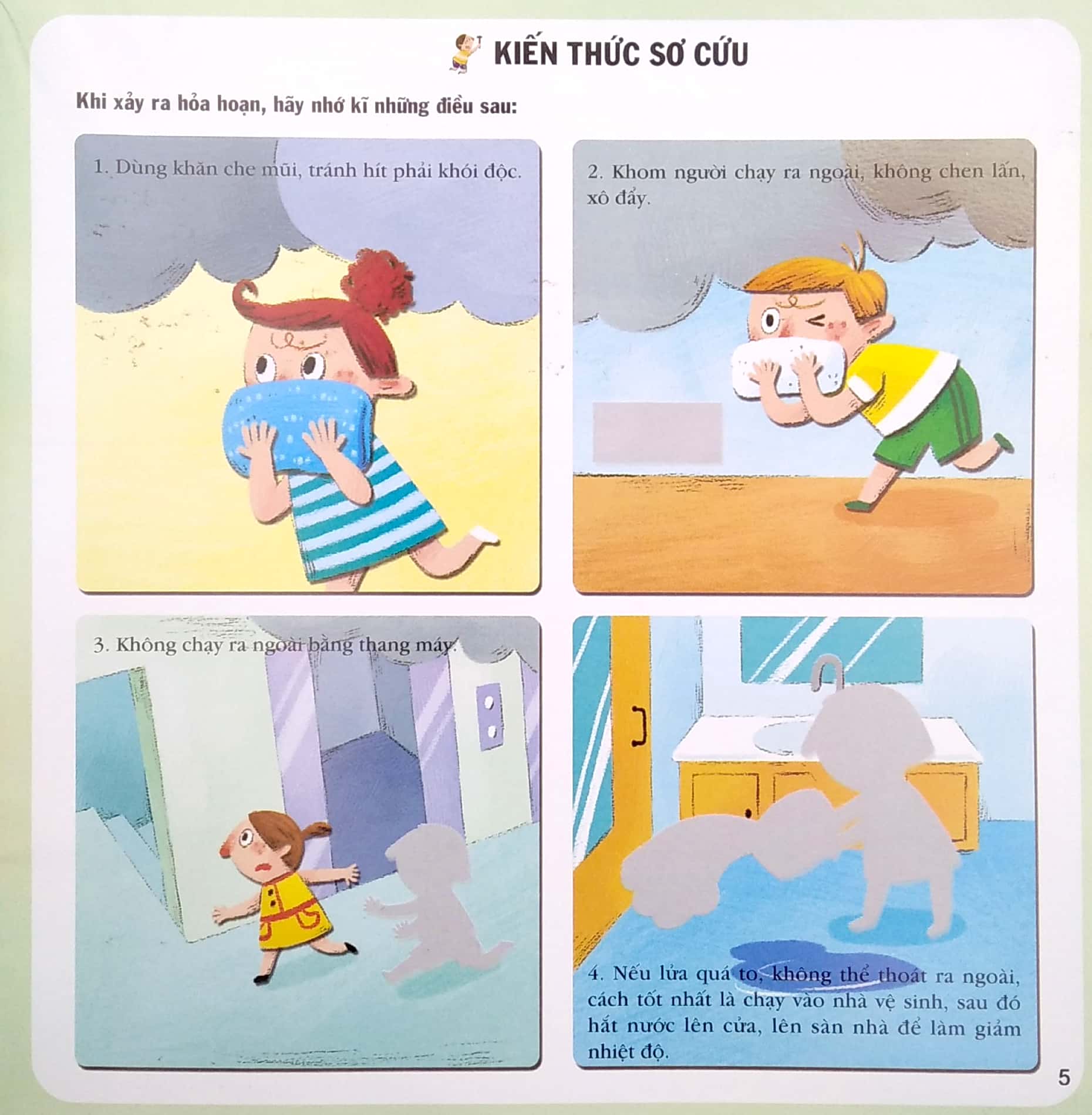 stickers kỹ năng an toàn cho bé - sơ cứu an toàn