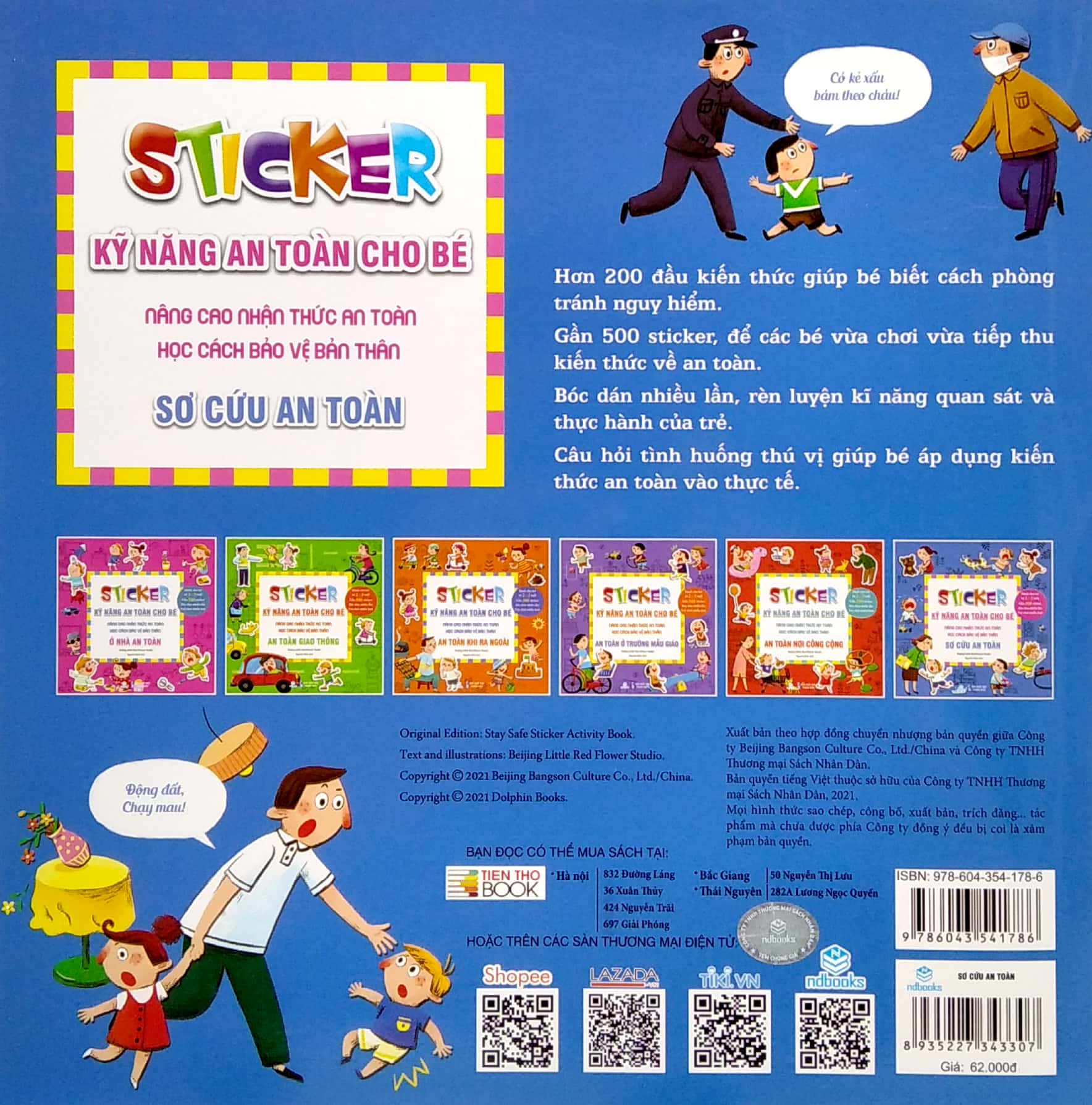 stickers kỹ năng an toàn cho bé - sơ cứu an toàn