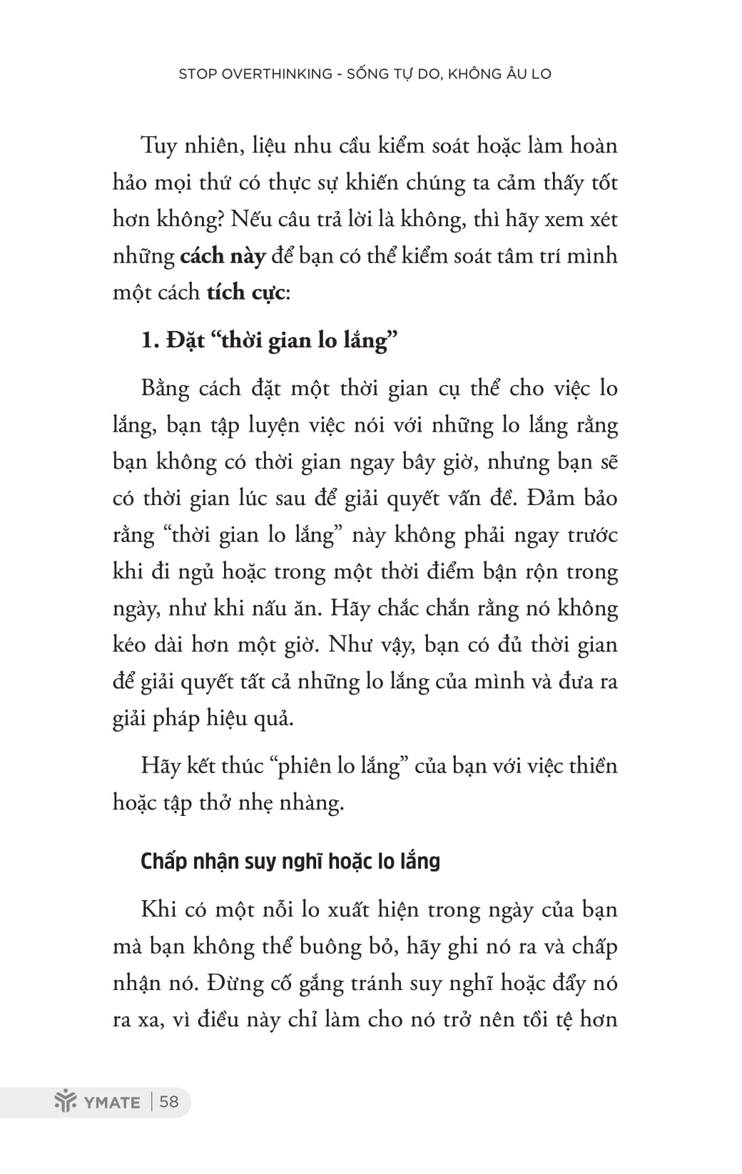 stop overthinking - sống tự do, không âu lo - 7 bước loại bỏ suy nghĩ tiêu cực và bắt đầu suy nghĩ tích cực