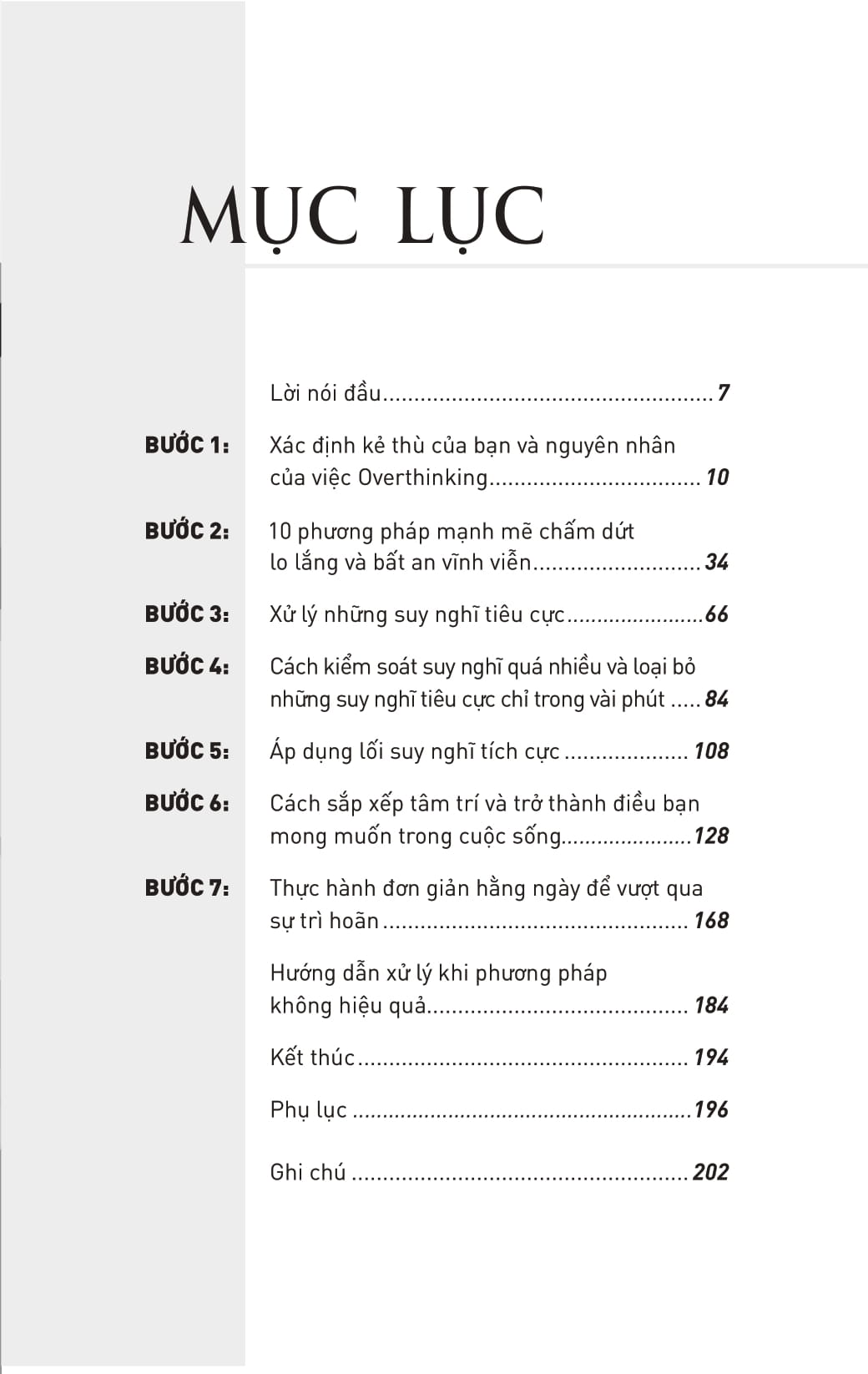 stop overthinking - sống tự do, không âu lo - 7 bước loại bỏ suy nghĩ tiêu cực và bắt đầu suy nghĩ tích cực