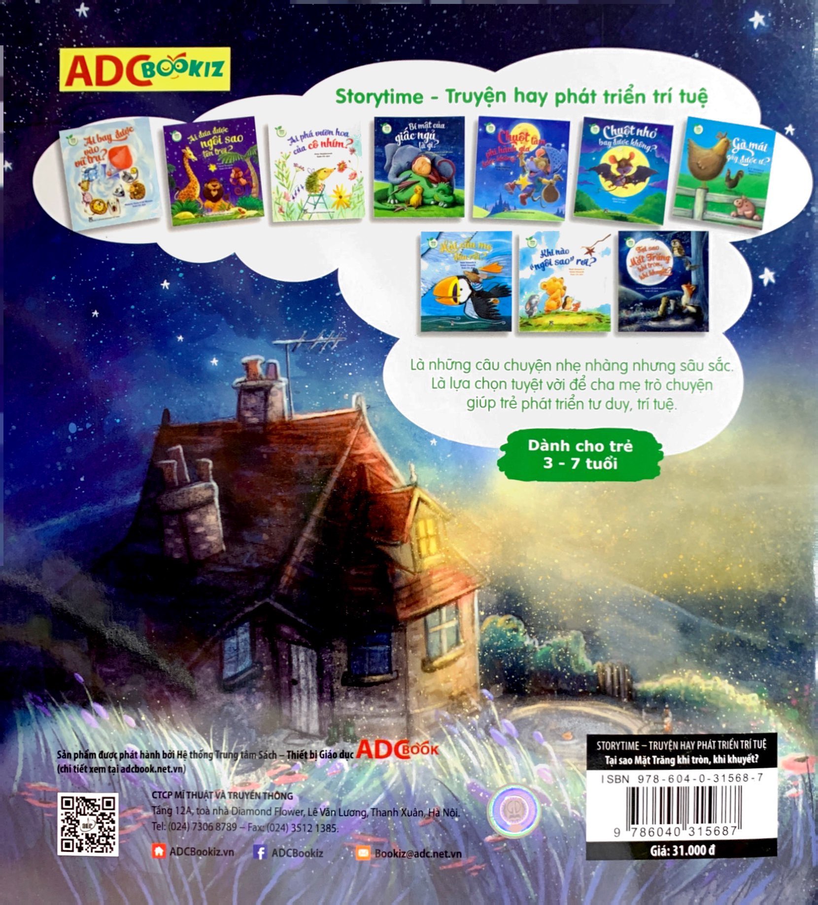 storytime - truyện hay phát triển trí tuệ - tại sao mặt trăng khi tròn, khi khuyết?