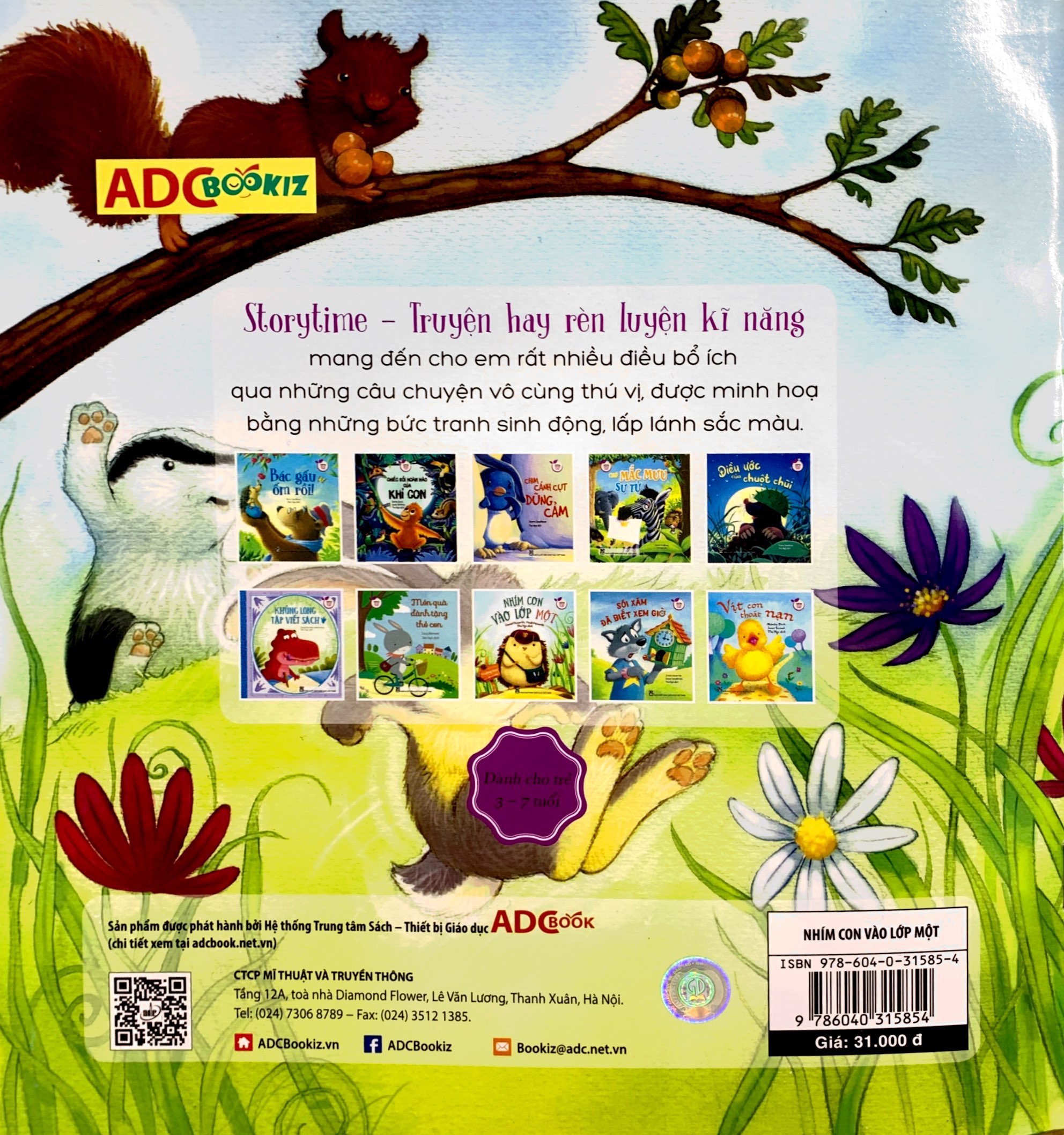 storytime - truyện hay rèn luyện kĩ năng - nhím con vào lớp một