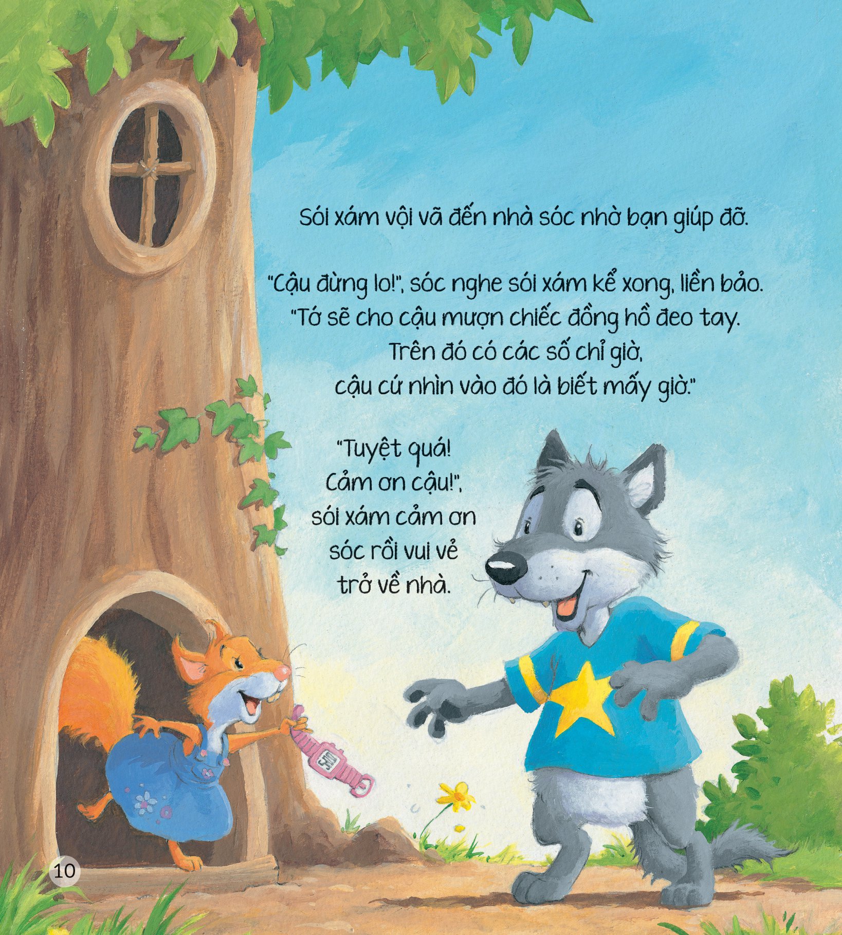 storytime - truyện hay rèn luyện kĩ năng - sói xám đã biết xem giờ