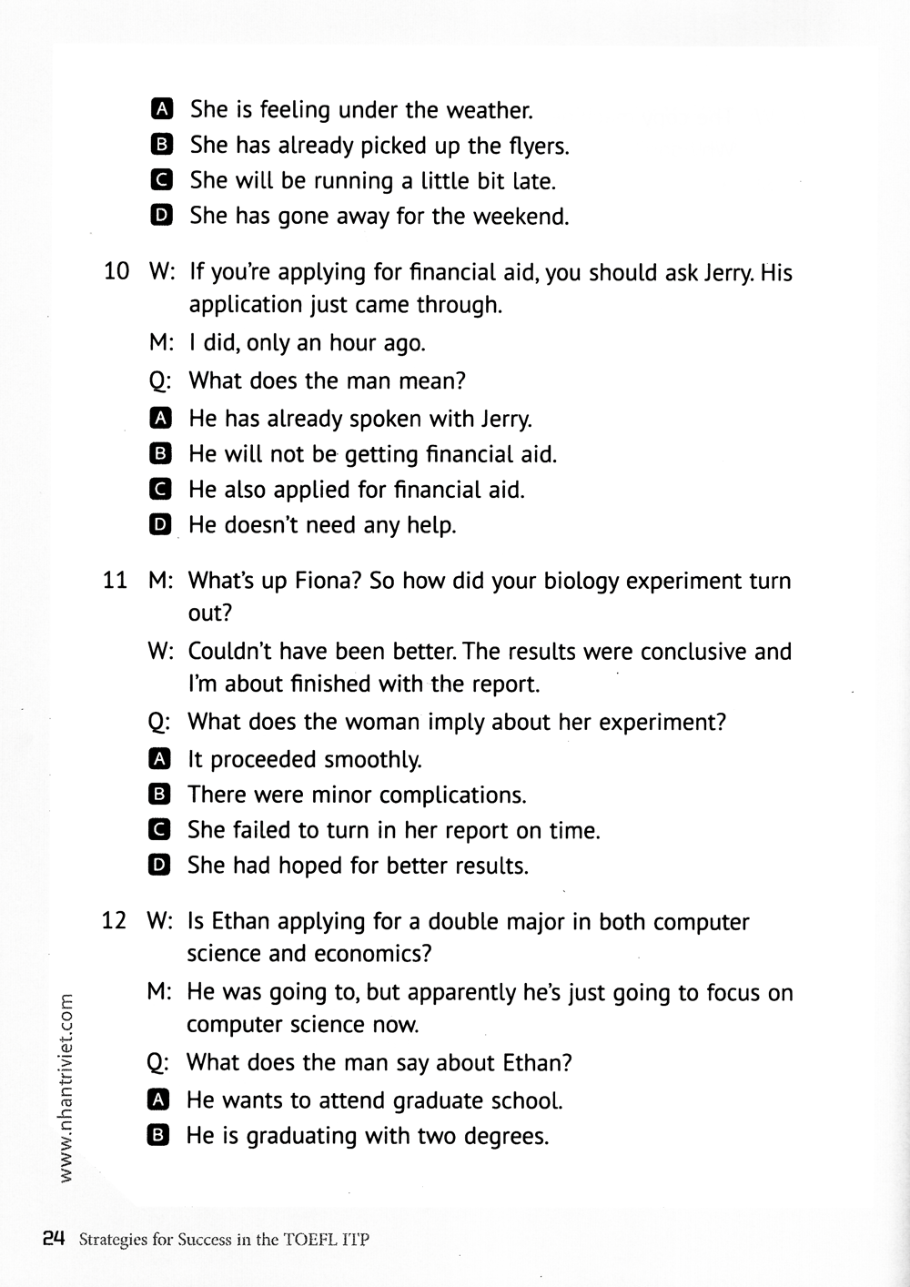 strategies for sucess in the toefl itp (kèm cd)