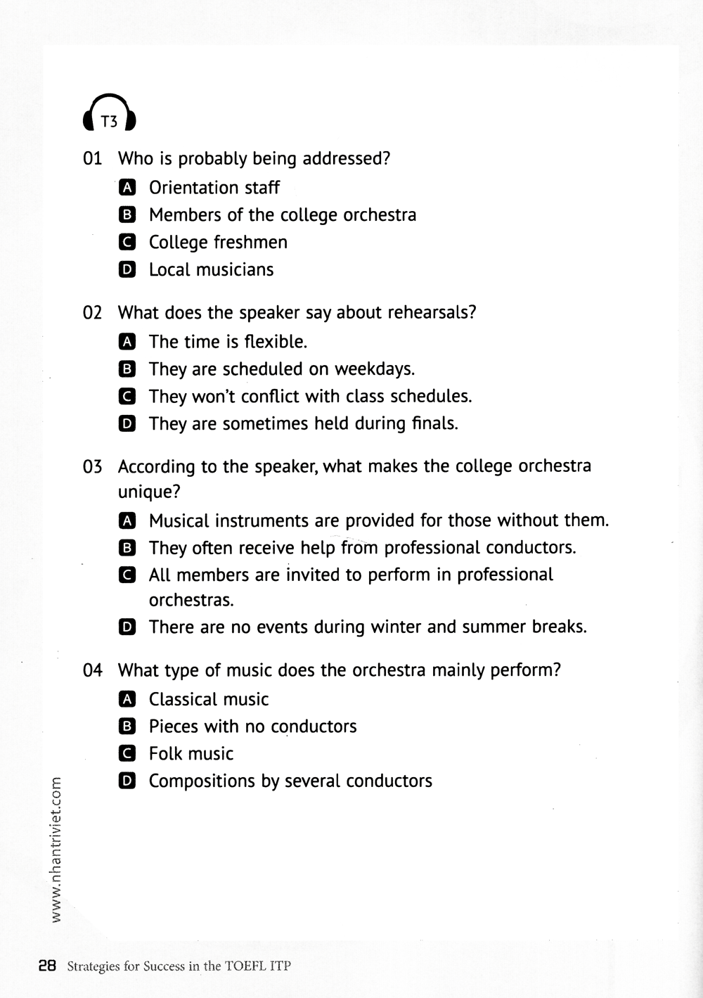 strategies for sucess in the toefl itp (kèm cd)