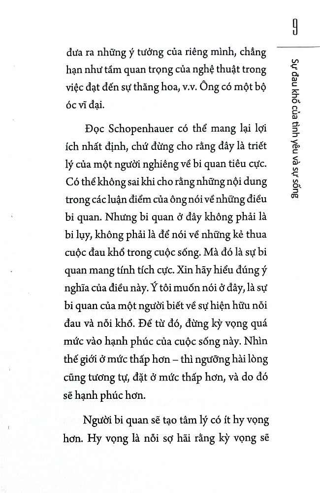 sự đau khổ của tình yêu và sự sống