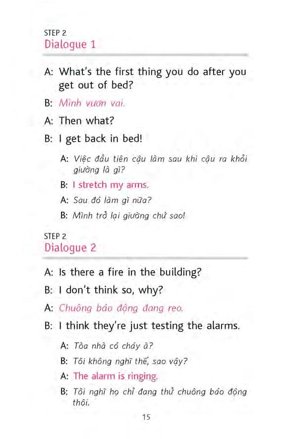 sử dụng tiếng anh trong sinh hoạt thường ngày từ sáng đến tối