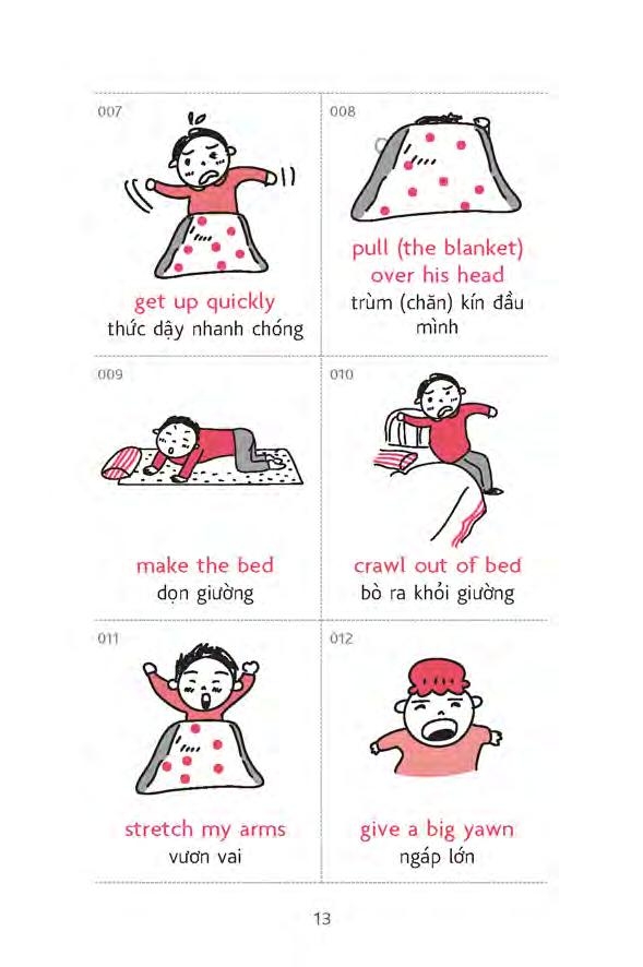 sử dụng tiếng anh trong sinh hoạt thường ngày từ sáng đến tối