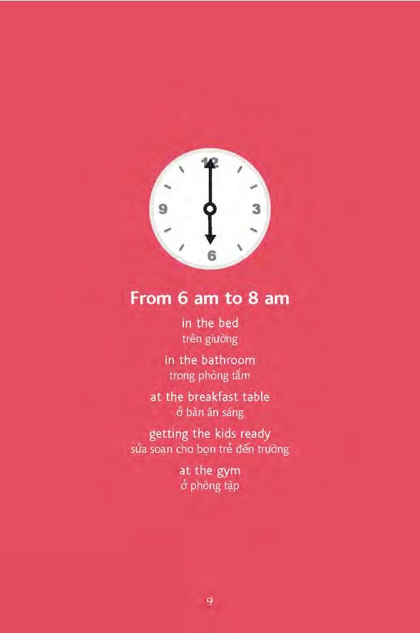 sử dụng tiếng anh trong sinh hoạt thường ngày từ sáng đến tối