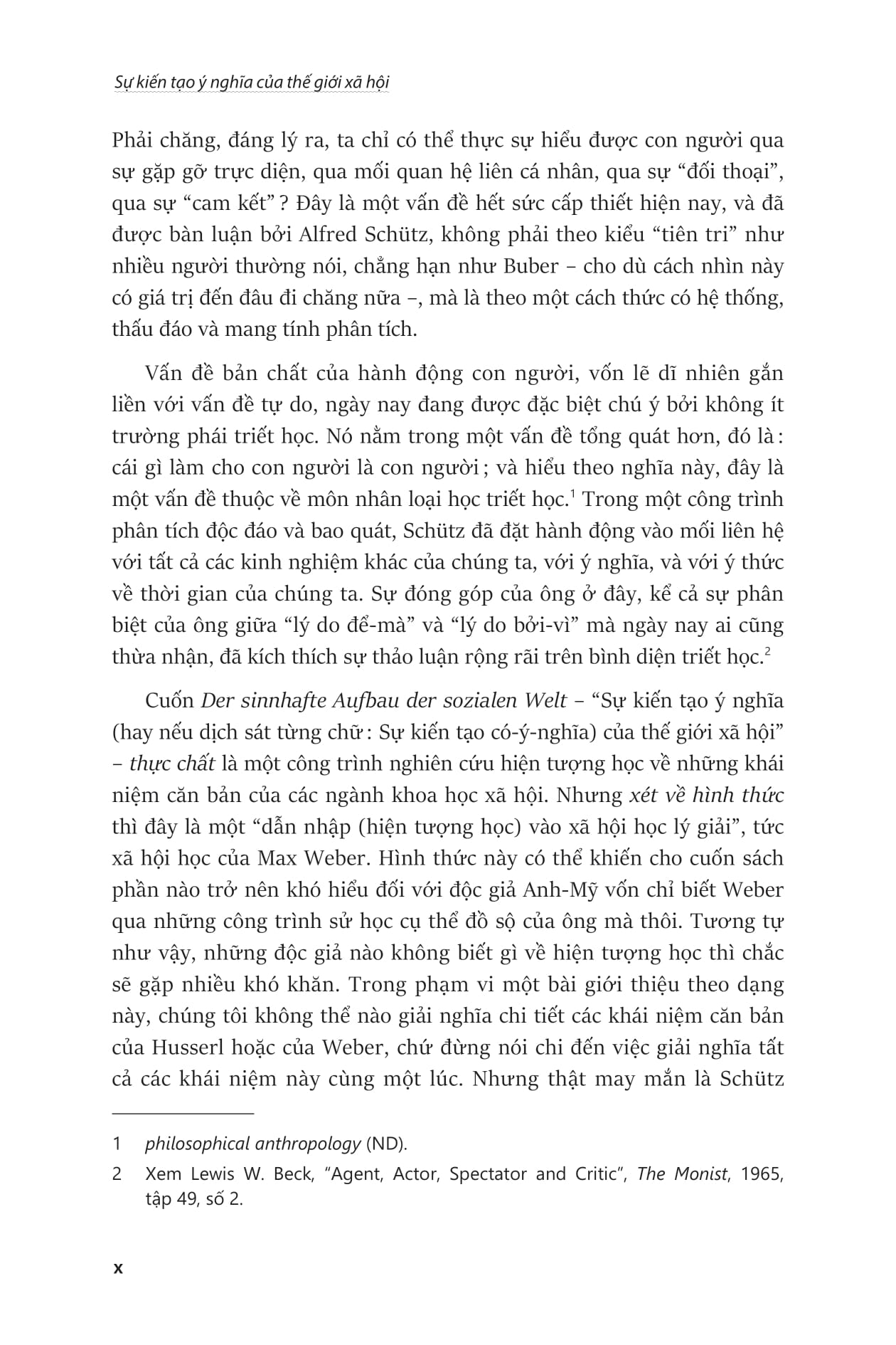 Su Kien Tao Y Nghia Cua The Gioi Xa Hoi - Der Sinnhafte Aufbau Der Sozialen Welt