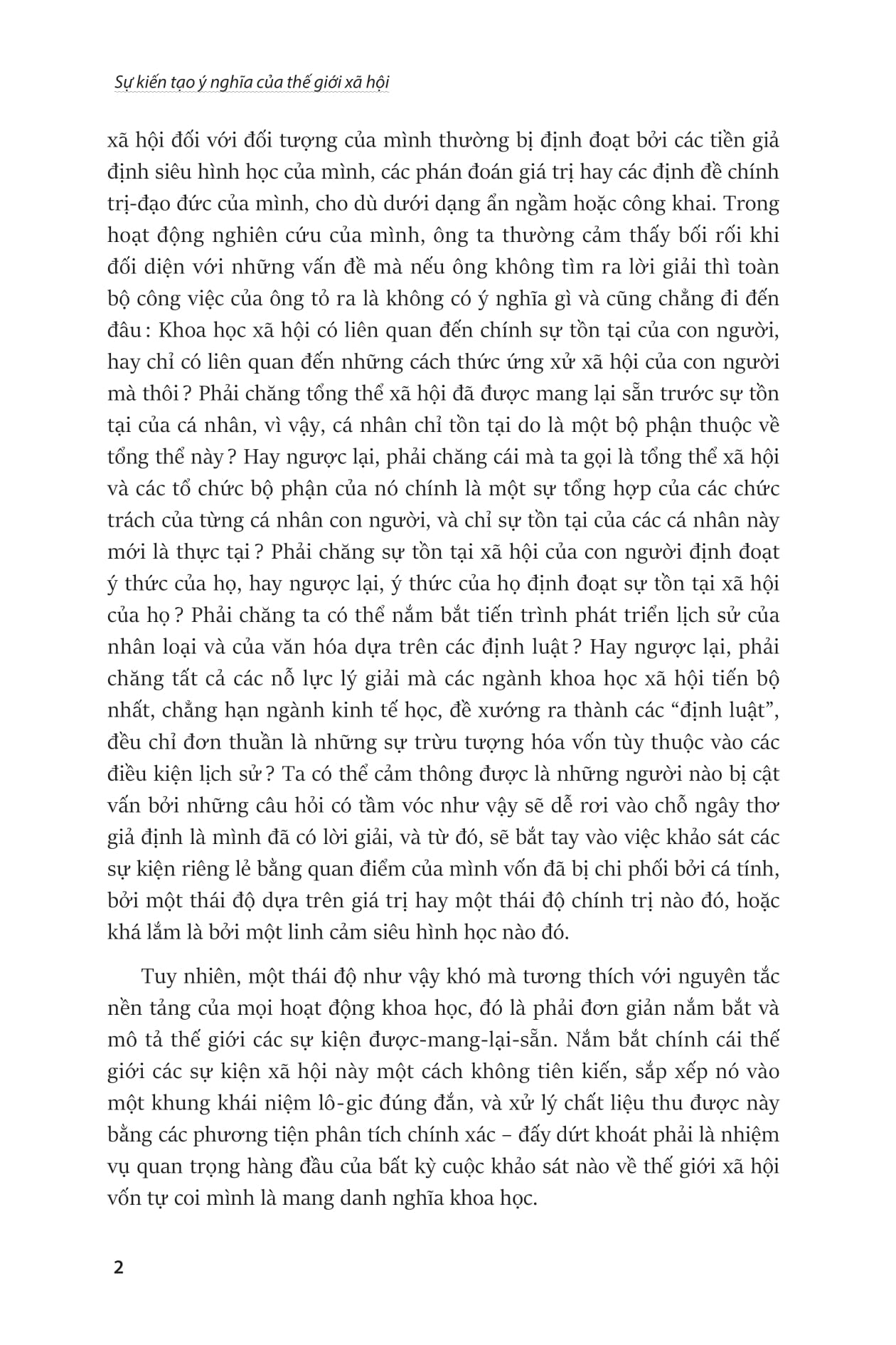 Su Kien Tao Y Nghia Cua The Gioi Xa Hoi - Der Sinnhafte Aufbau Der Sozialen Welt