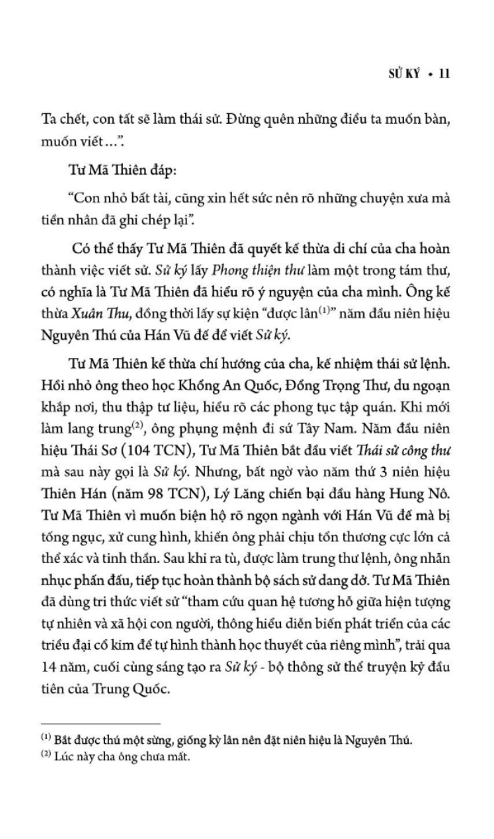 sử ký bản kỷ - bìa cứng