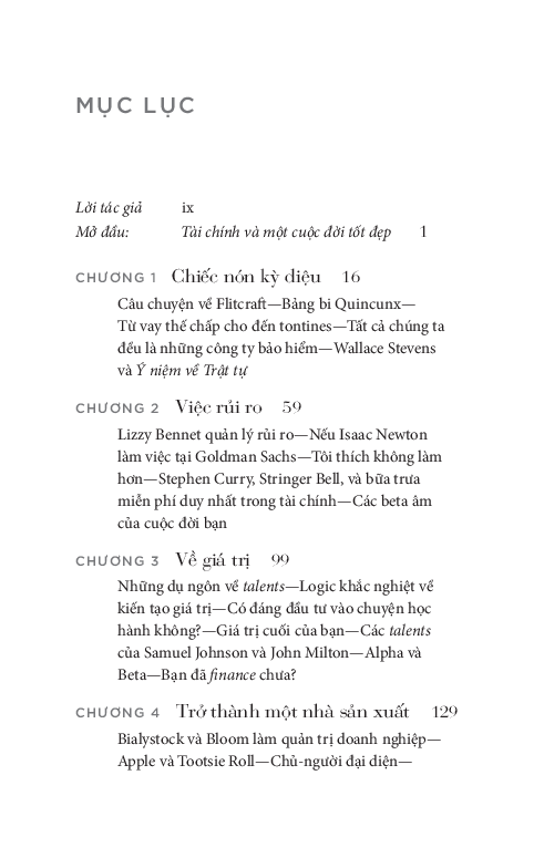 sự minh triết của tài chính - khám phá tính nhân văn trong thế giới của rủi ro và lợi nhuận
