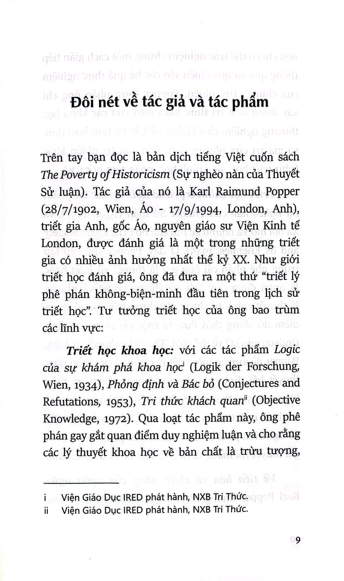 sự nghèo nàn của thuyết sử luận - the poverty of historicism