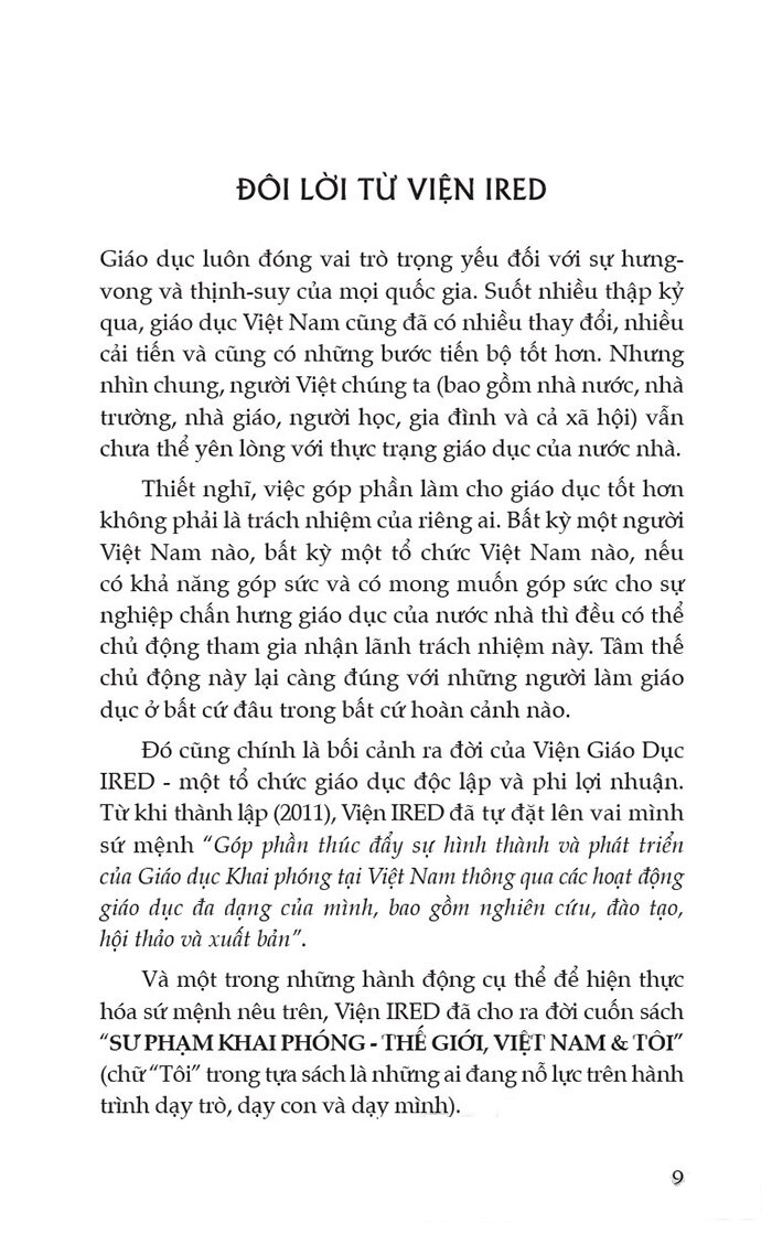 sư phạm khai phóng - thế giới, việt nam và tôi - bìa cứng