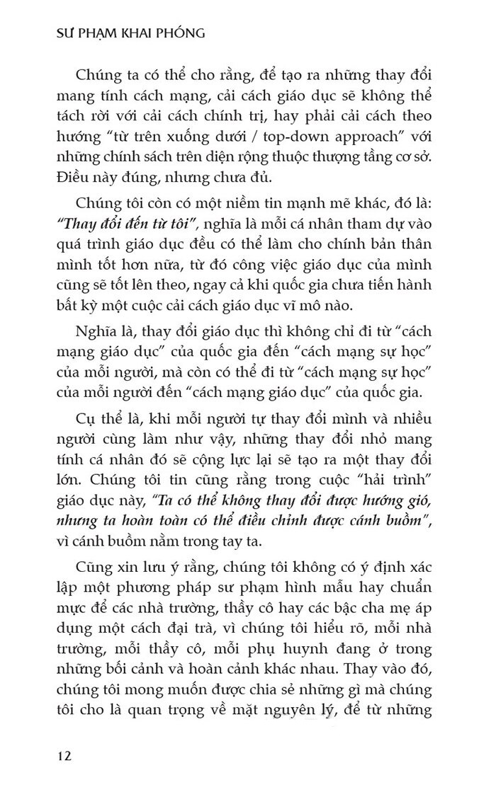 sư phạm khai phóng - thế giới, việt nam và tôi - bìa cứng