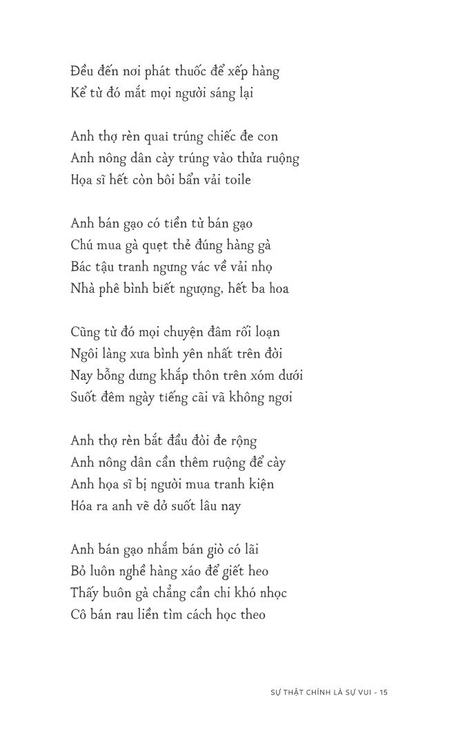 sự thật chính là sự vui - thơ