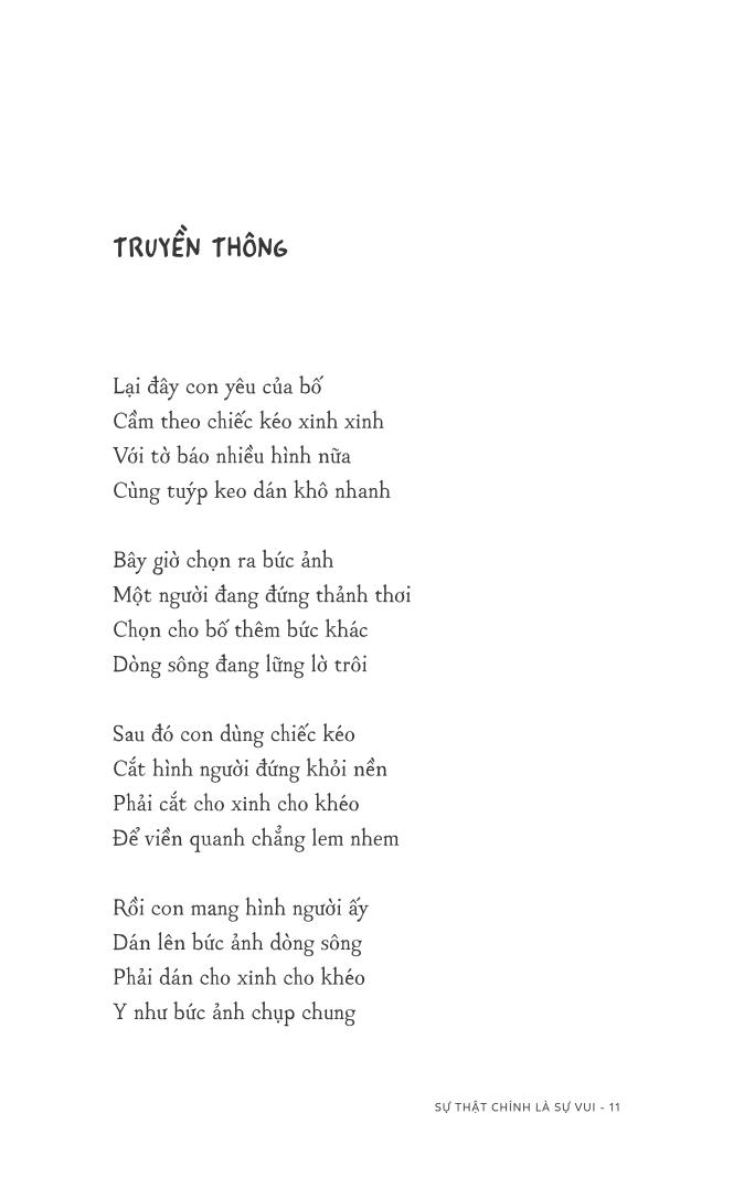 sự thật chính là sự vui - thơ