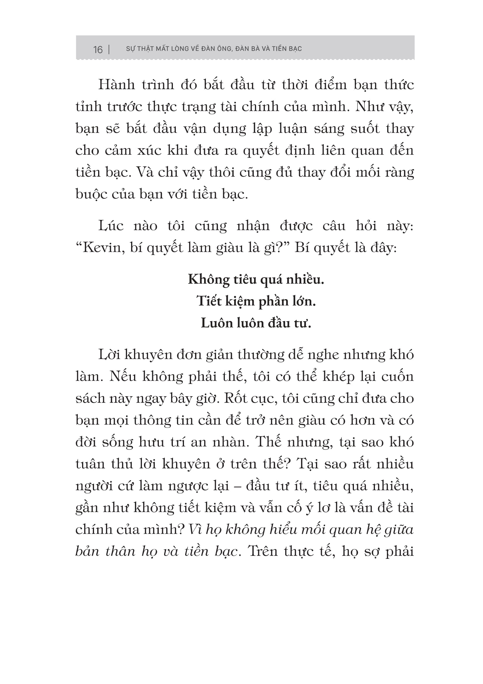 sự thật mất lòng về đàn ông đàn bà và tiền bạc