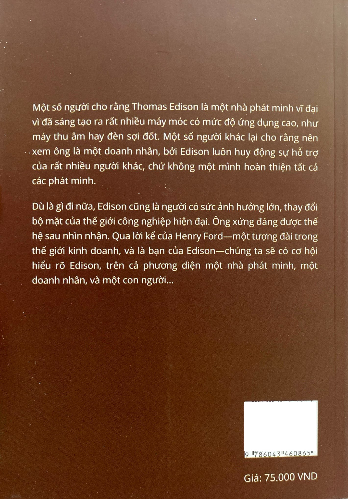 sự thật về edison - phù thủy xứ menlo park qua lời kể của henry ford (tái bản 2022)