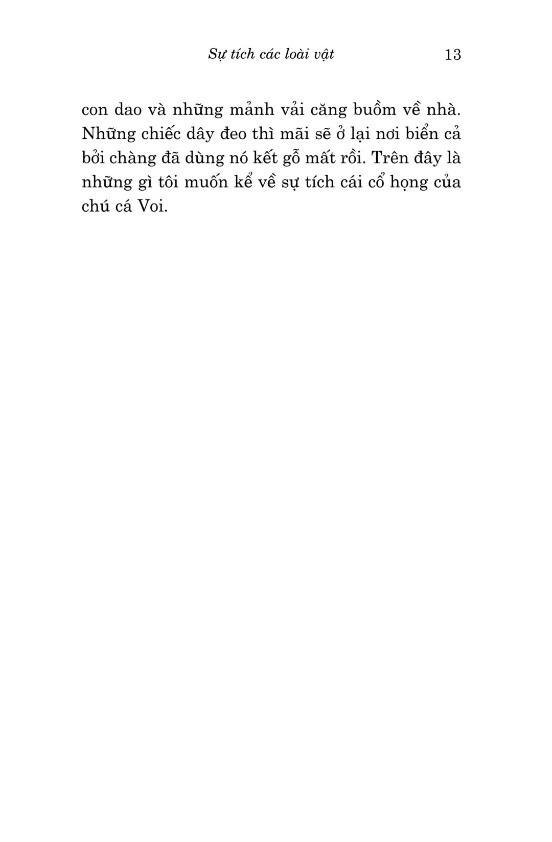 sự tích các loài vật