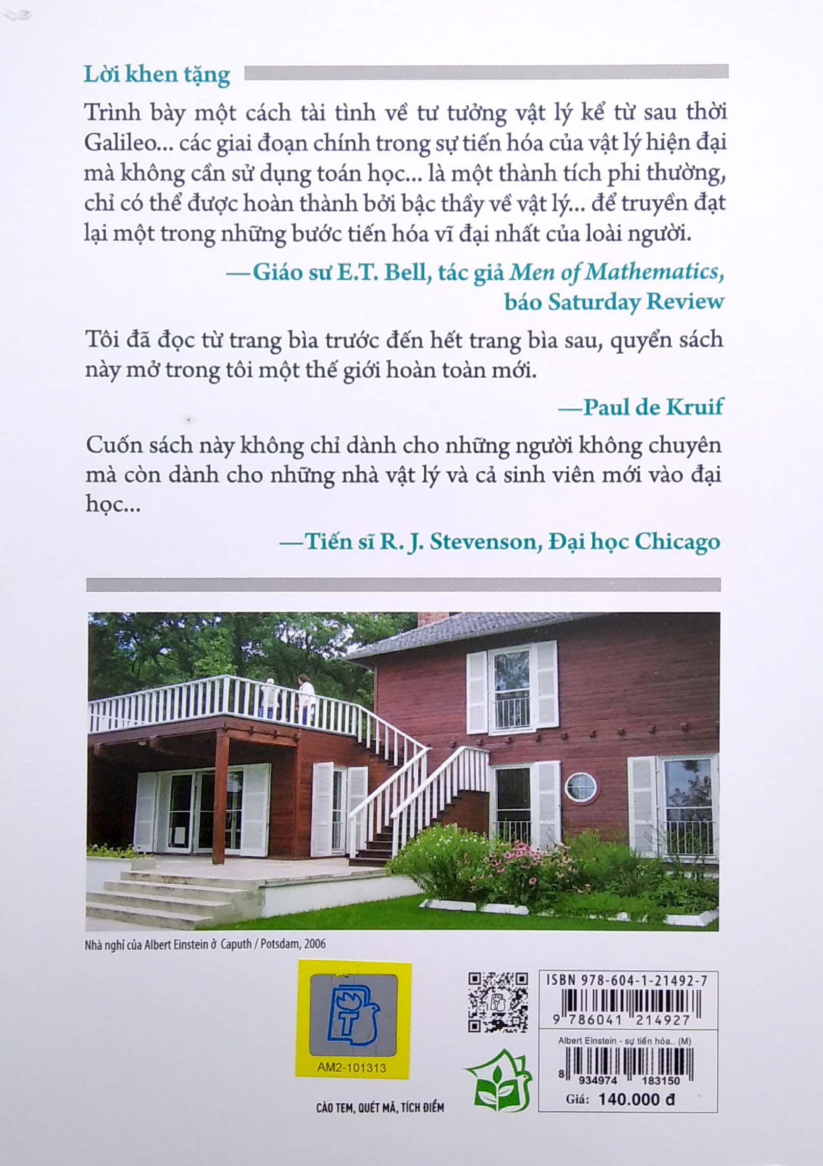 sự tiến hóa của vật lý - từ những khái niệm ban đầu đến thuyết tương đối và lượng tử (tái bản 2022)