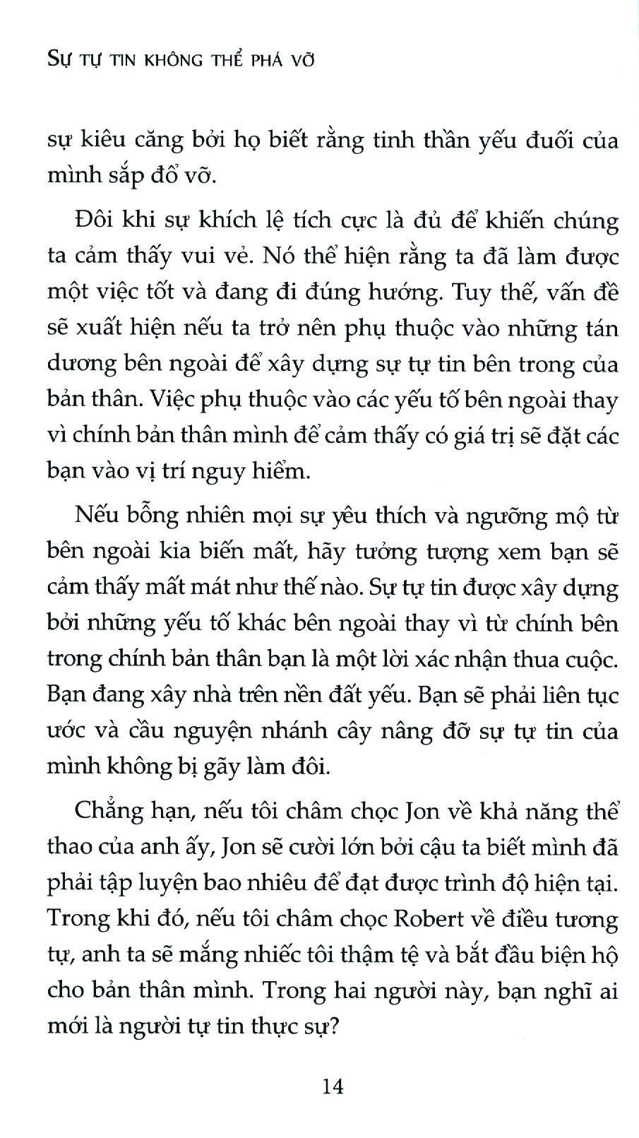 sự tự tin không thể phá vỡ