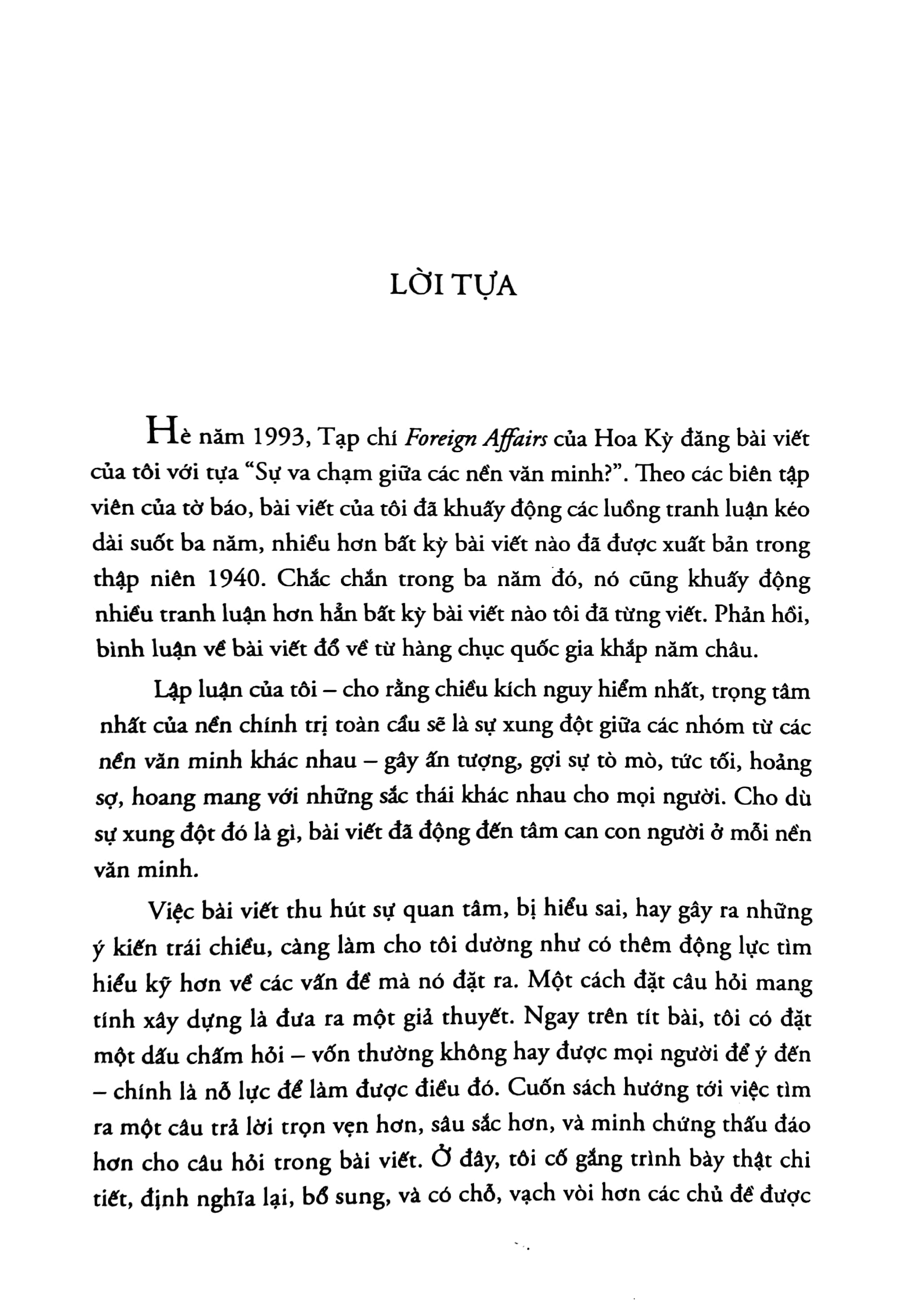 sự va chạm giữa các nền văn minh và sự tái lập trật tự thế giới - bìa cứng (tái bản 2023)
