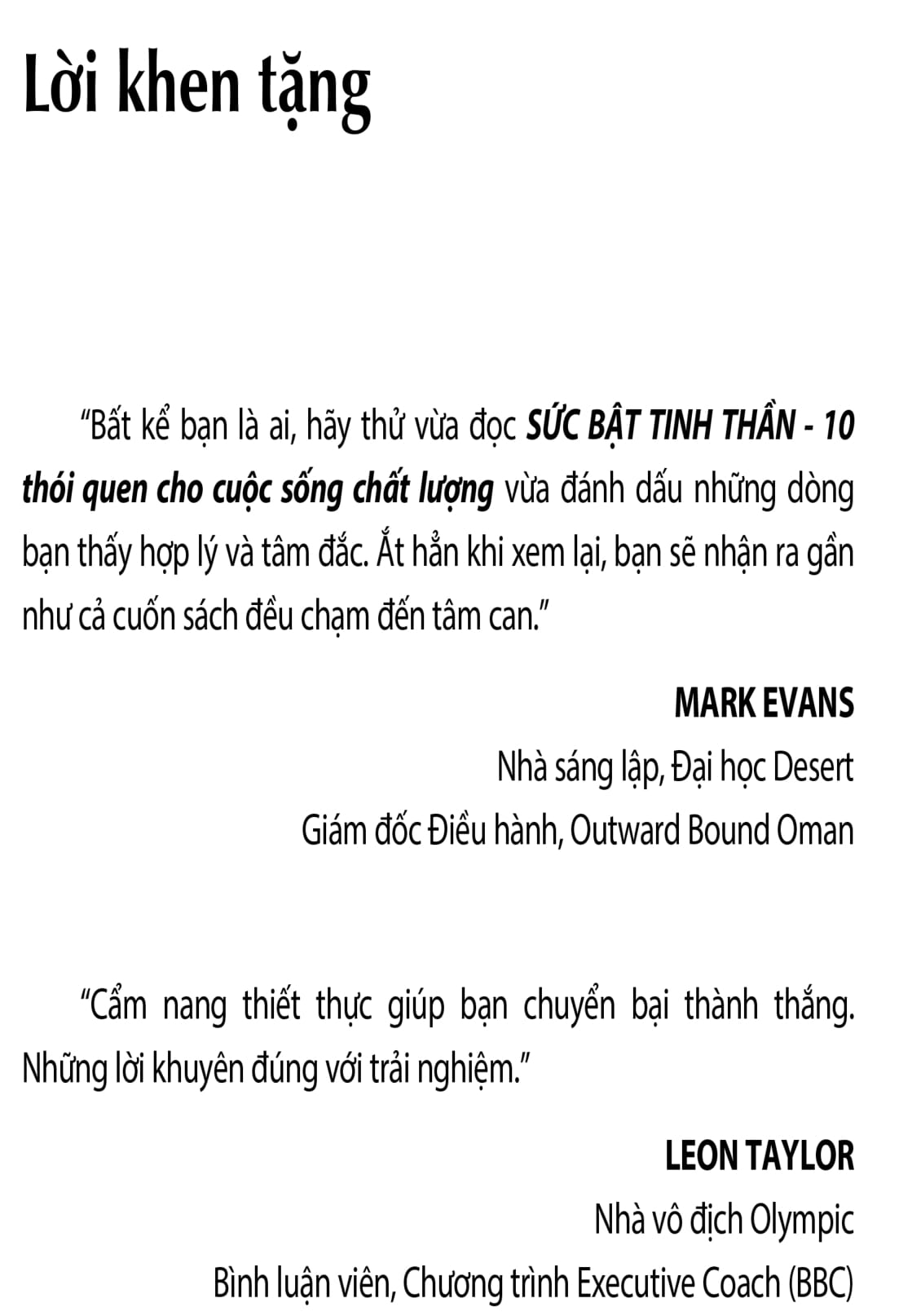 sức bật tinh thần - 10 thói quen cho cuộc sống chất lượng