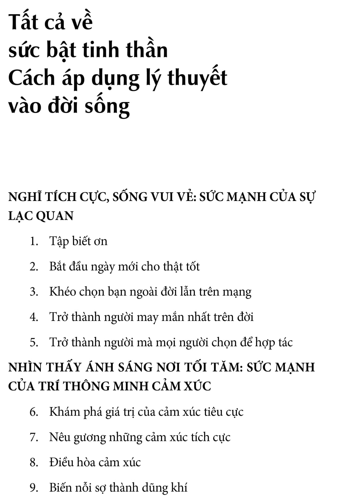 sức bật tinh thần - 10 thói quen cho cuộc sống chất lượng