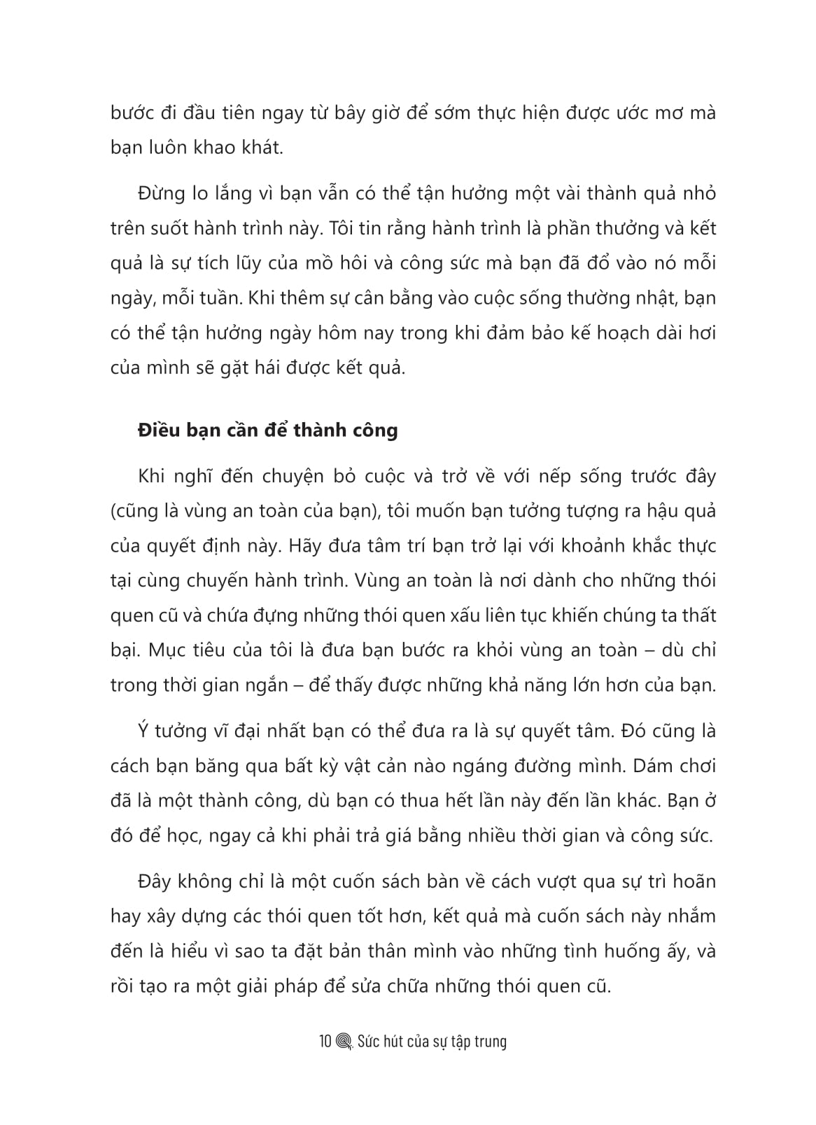 sức hút của sự tập trung