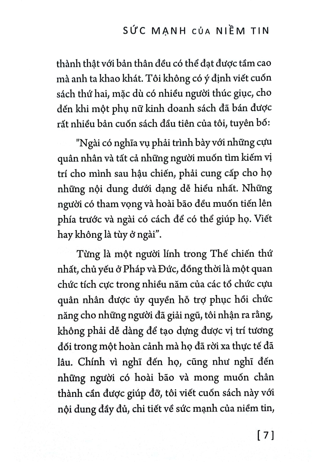 sức mạnh của niềm tin