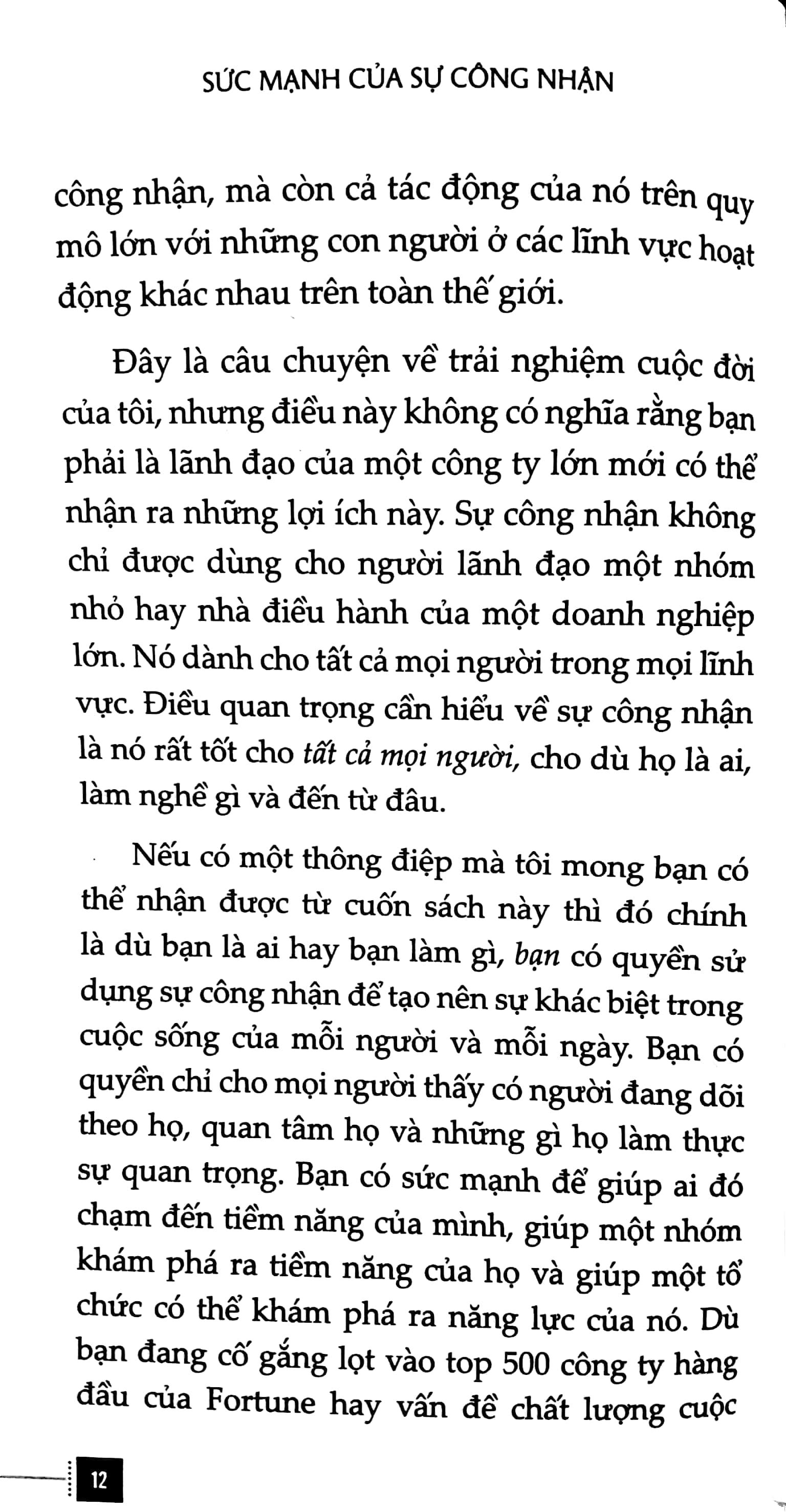 sức mạnh của sự công nhận