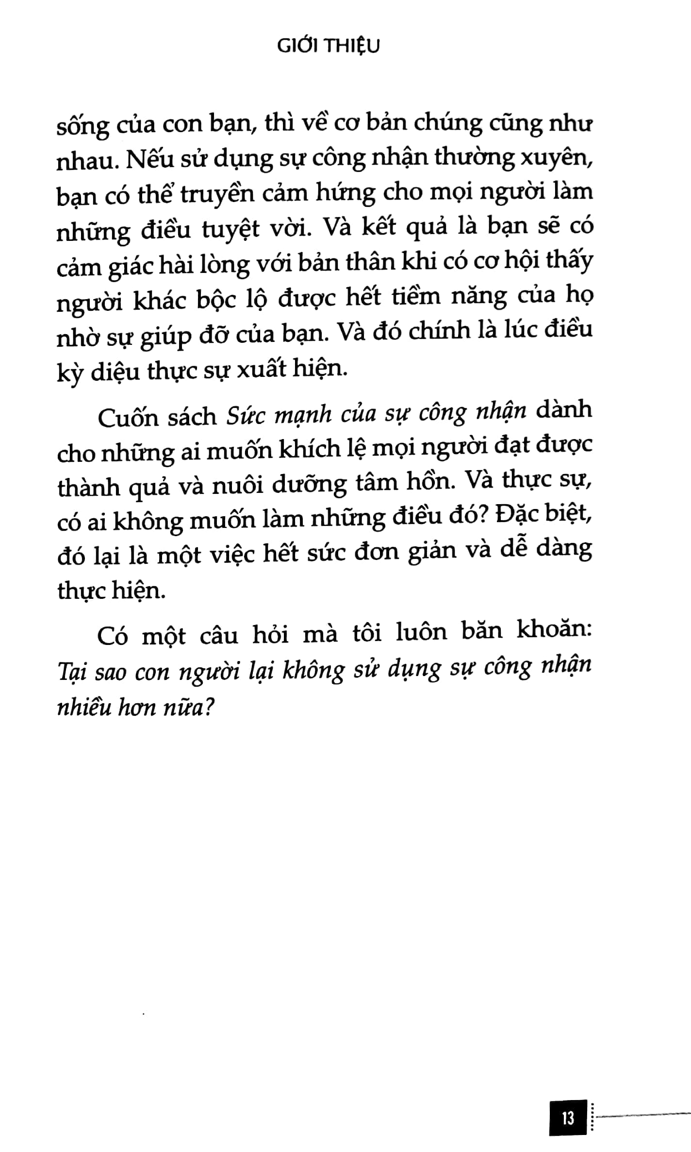 sức mạnh của sự công nhận