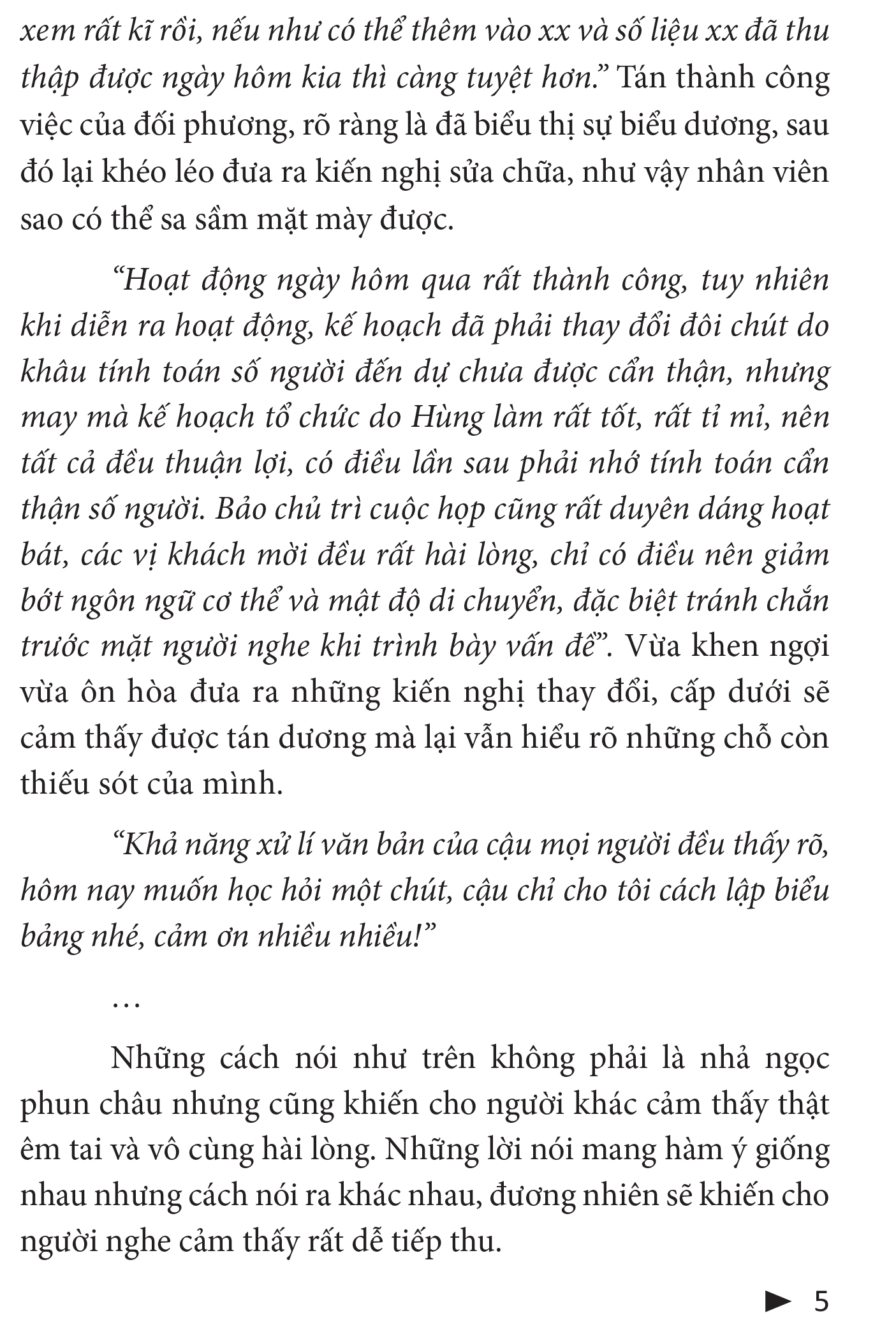 sức mạnh của sự khen ngợi